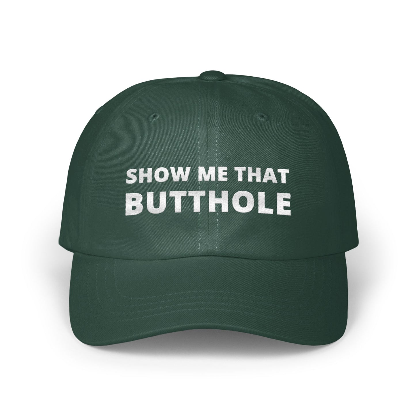 Show Me That Butthole Text Design Cap product