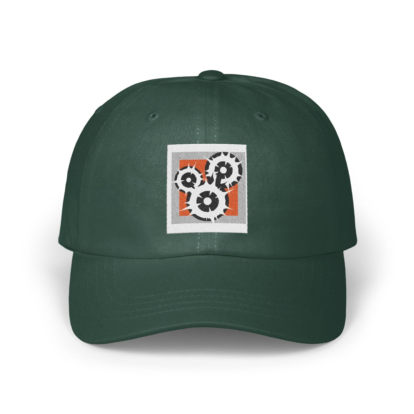 Unique Industrial Gear Design Dark Green Hat product
