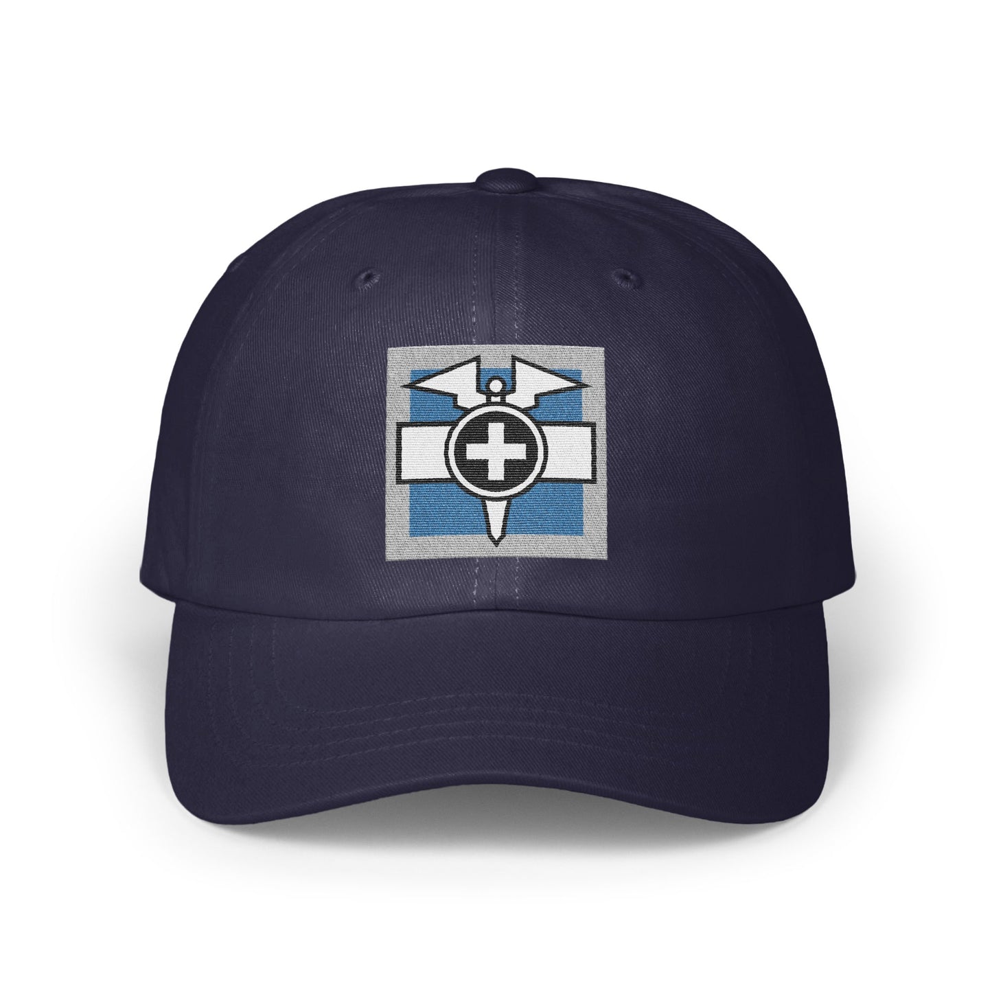 Navy Blue Hat with Embroidered Blue Cross Hat product