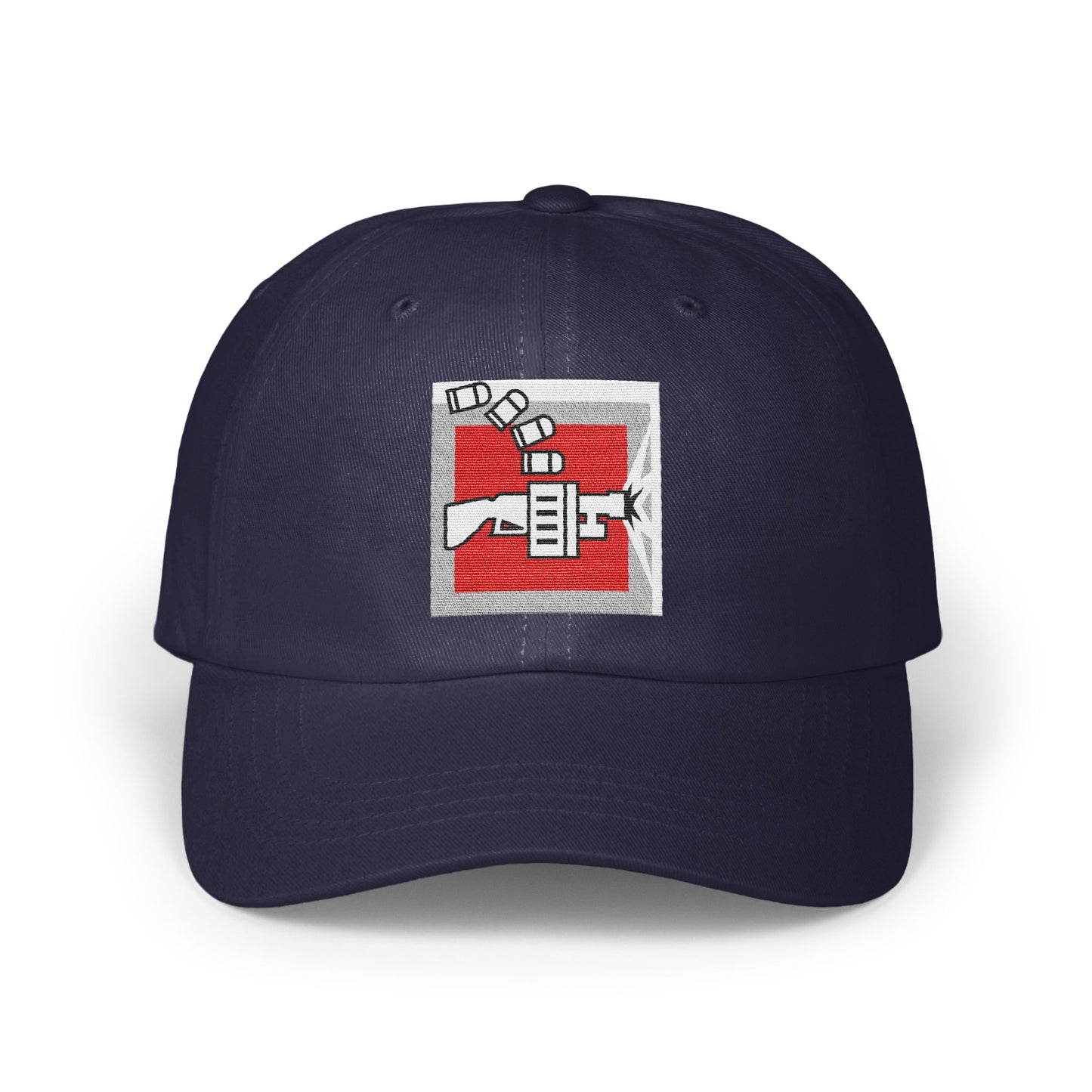 Unique Navy Blue Hat with Custom Artwork product