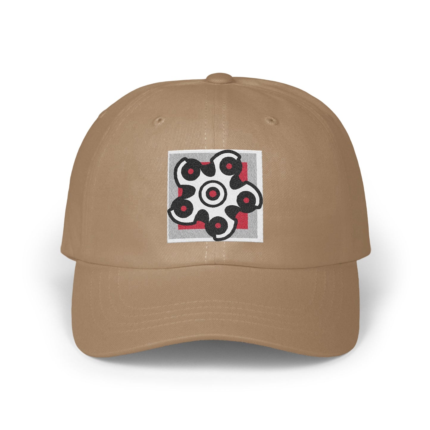 Unique Stylish Beige Cap with Intricate Design Hat
