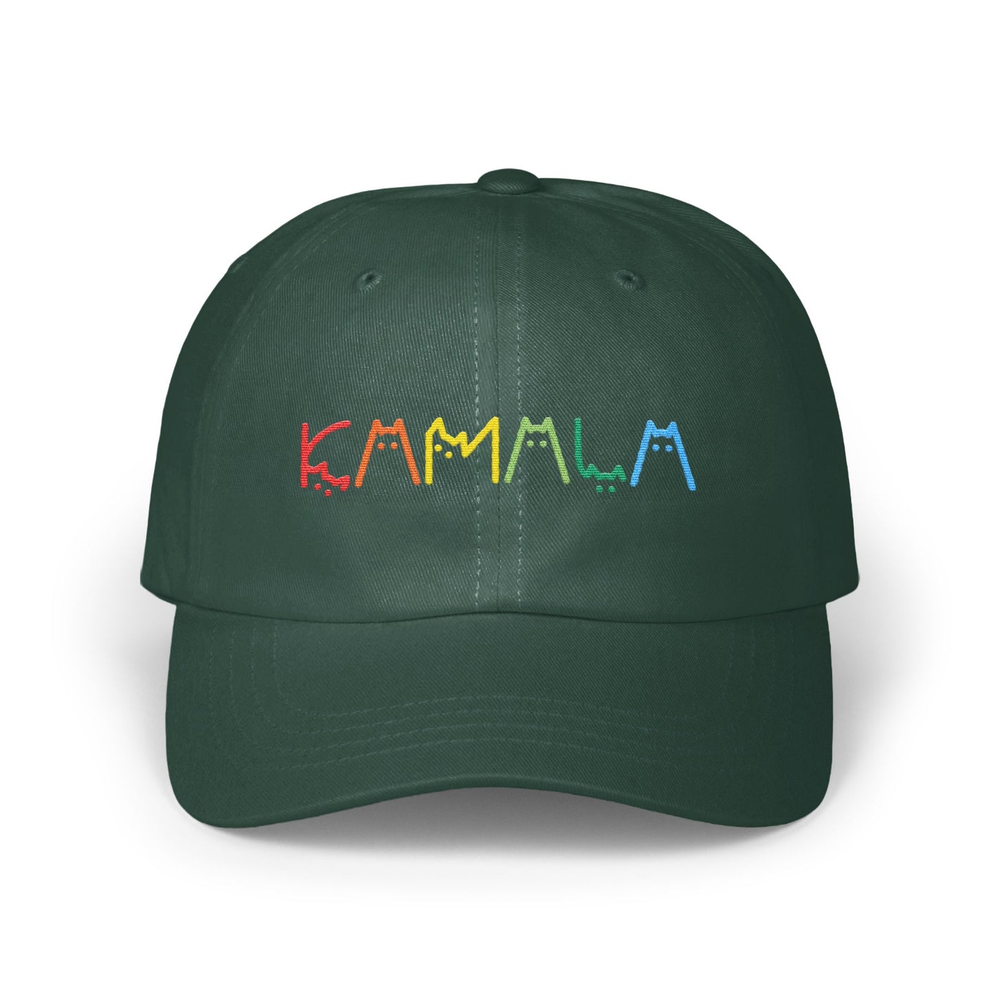 Colorful Kammala Embroidered Dark Green Hat product type
