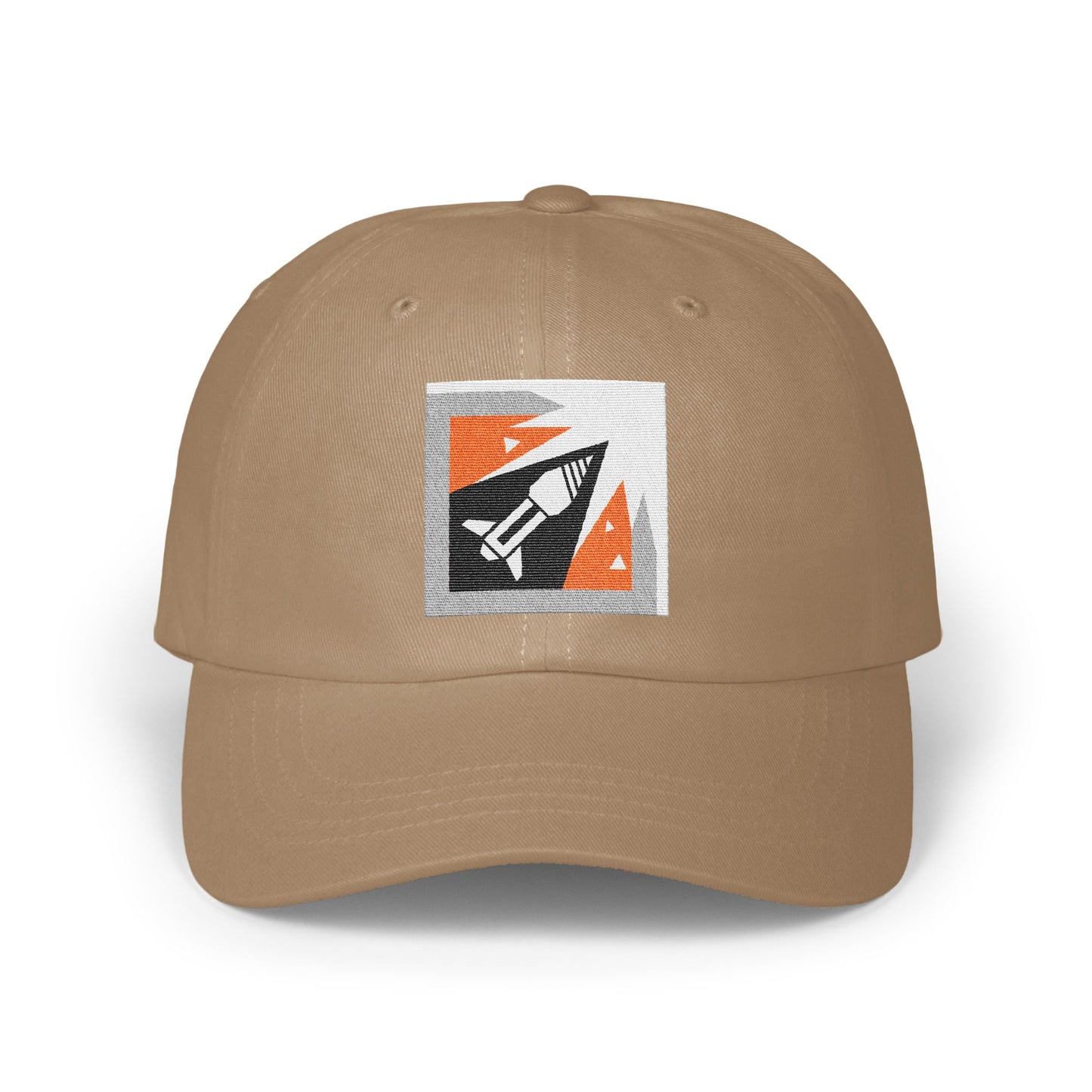 Vintage Space Rocket Themed Beige Dad Hat product