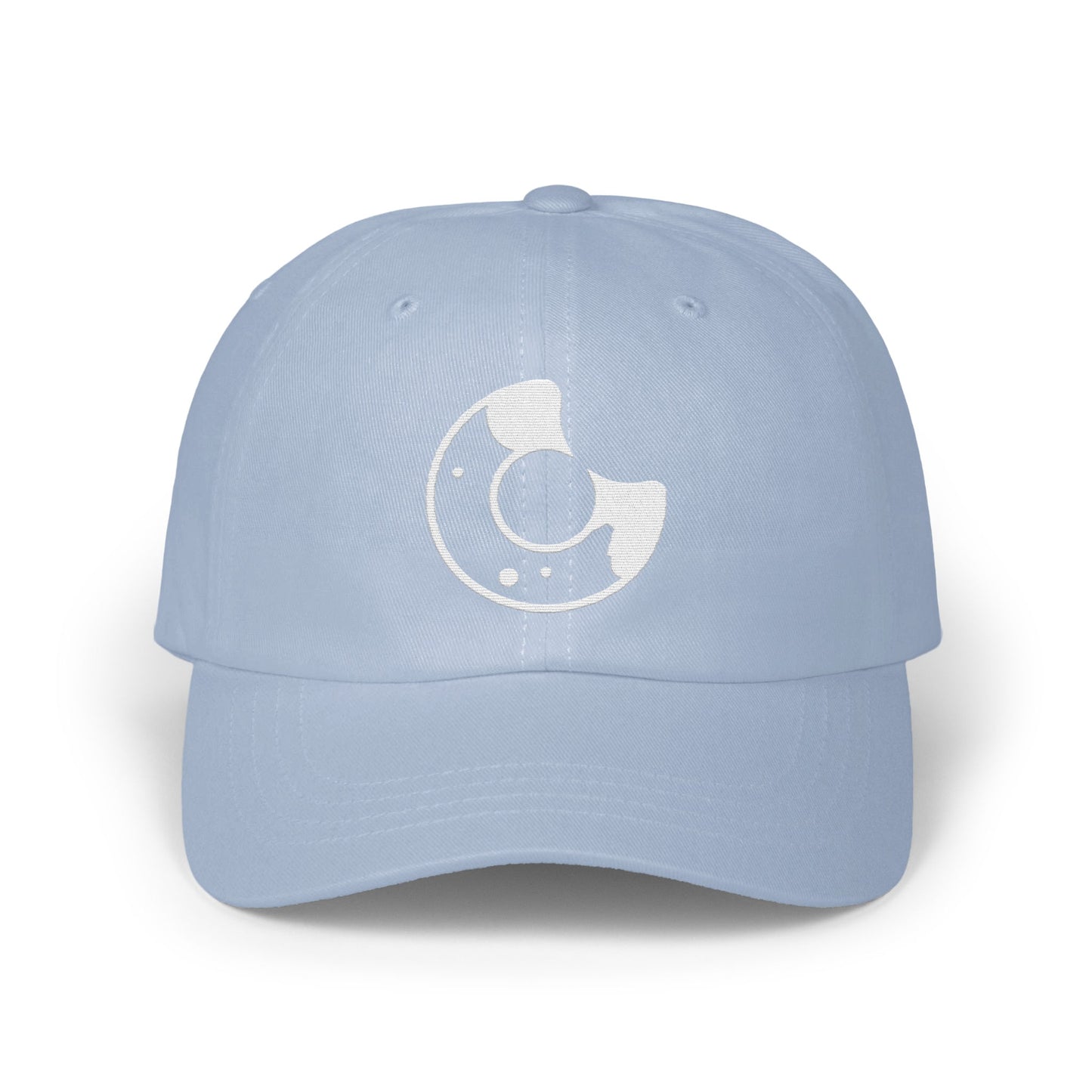 Stylish Light Blue Baseball Cap with Bite Design product type