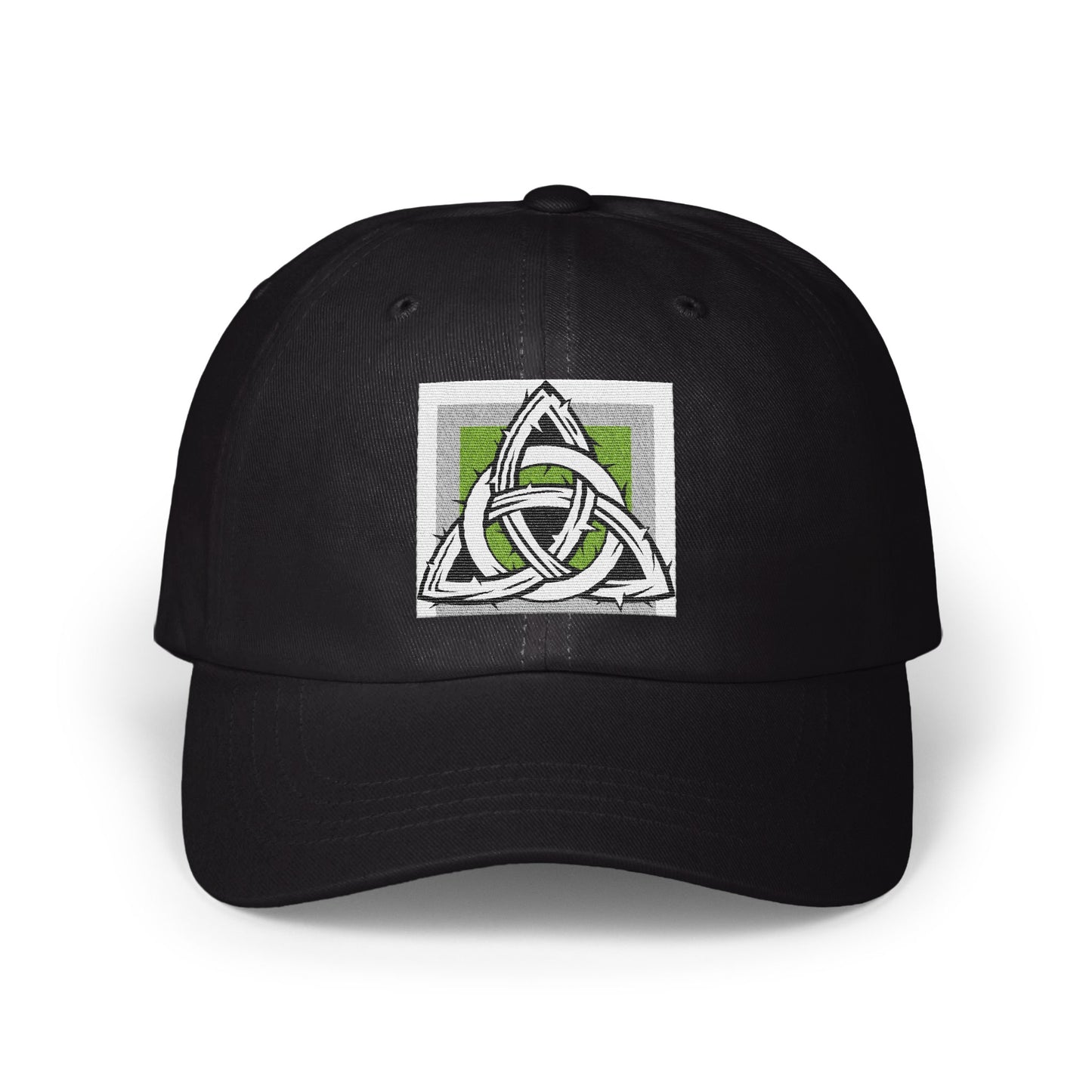 Intricate Triangle Design on Black Hat product