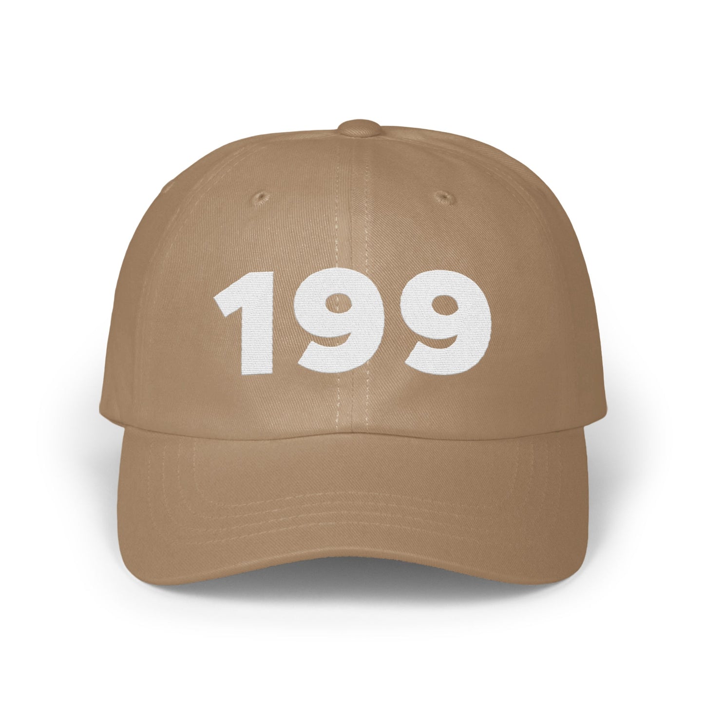 Classic Beige Cap with Bold White Numbers Hat product