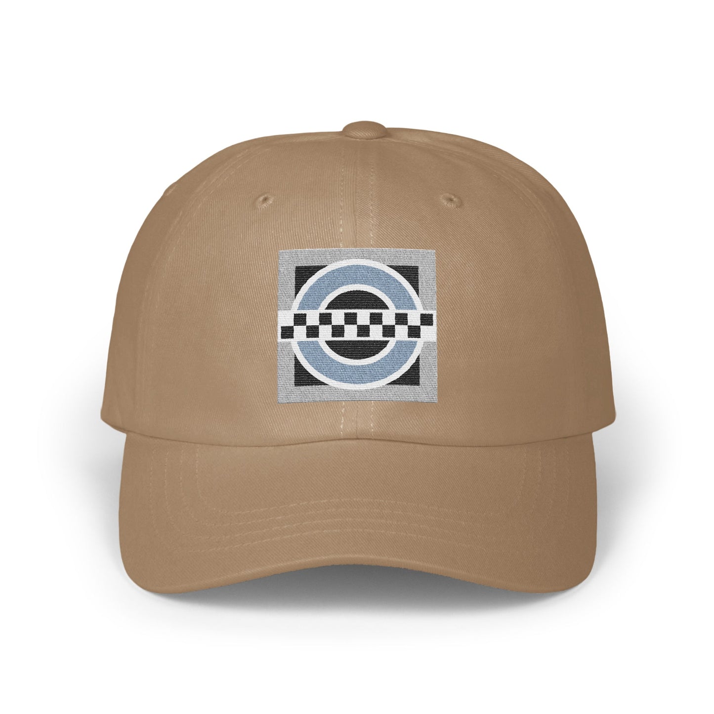 Stylish Beige Cap with Chic Geometric Design product type