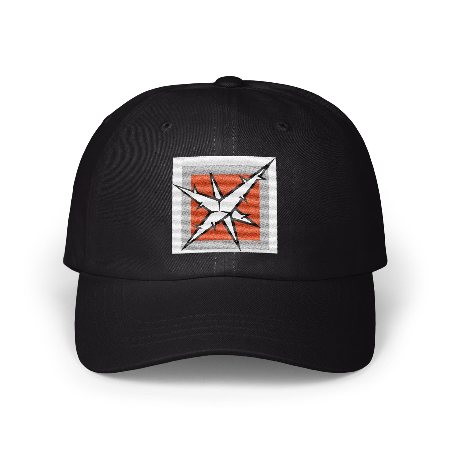 Stylish Black Cap with Unique Cracked Design product type