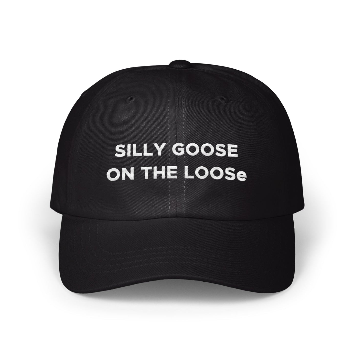 SILLY GOOSE ON THE LOOSe black cap product type