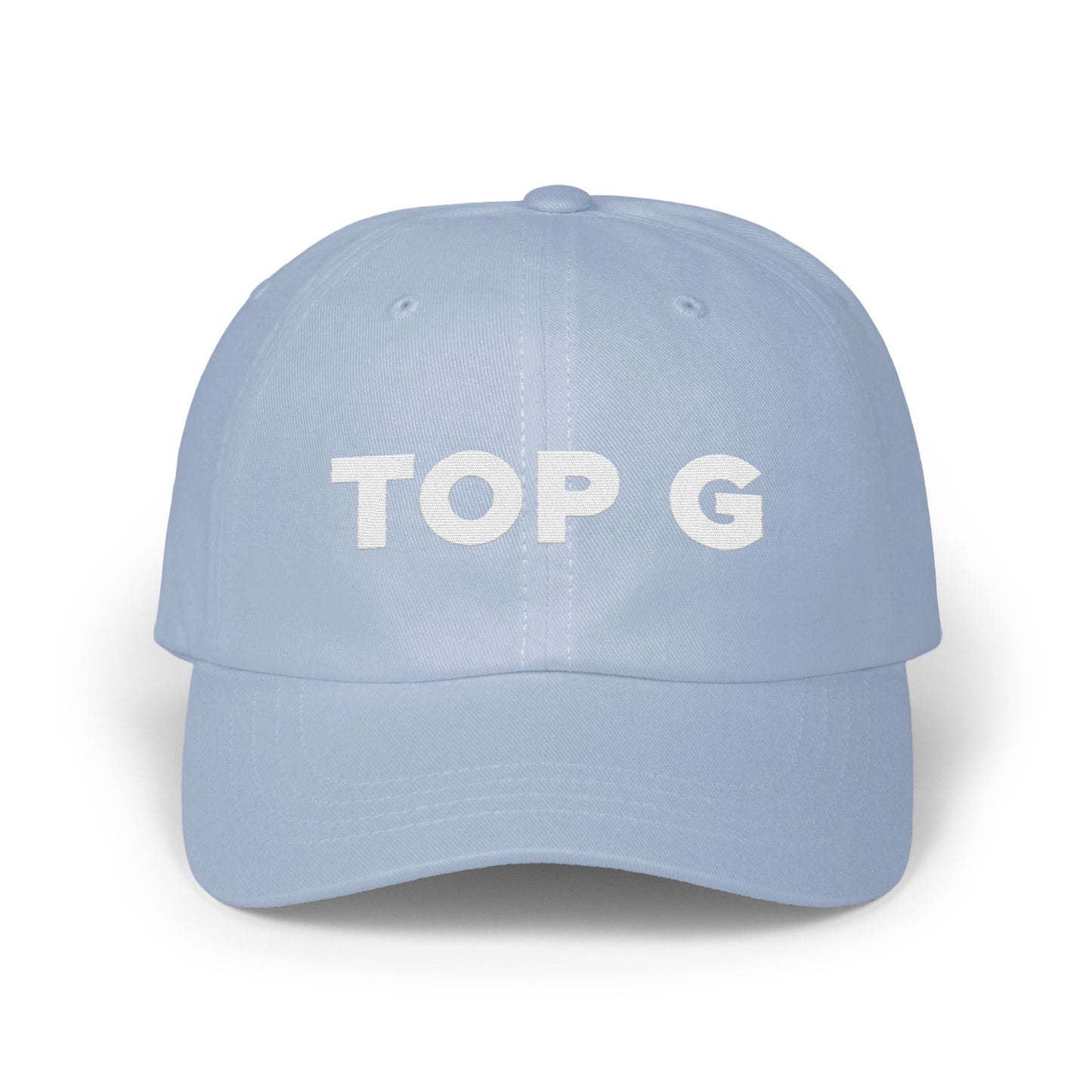 Top G Light Blue Embroidered Baseball Dad Cap product