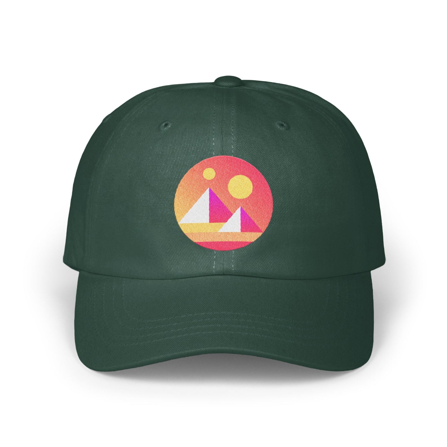 Colorful Geometric Beach Scene Dark Green Hat product