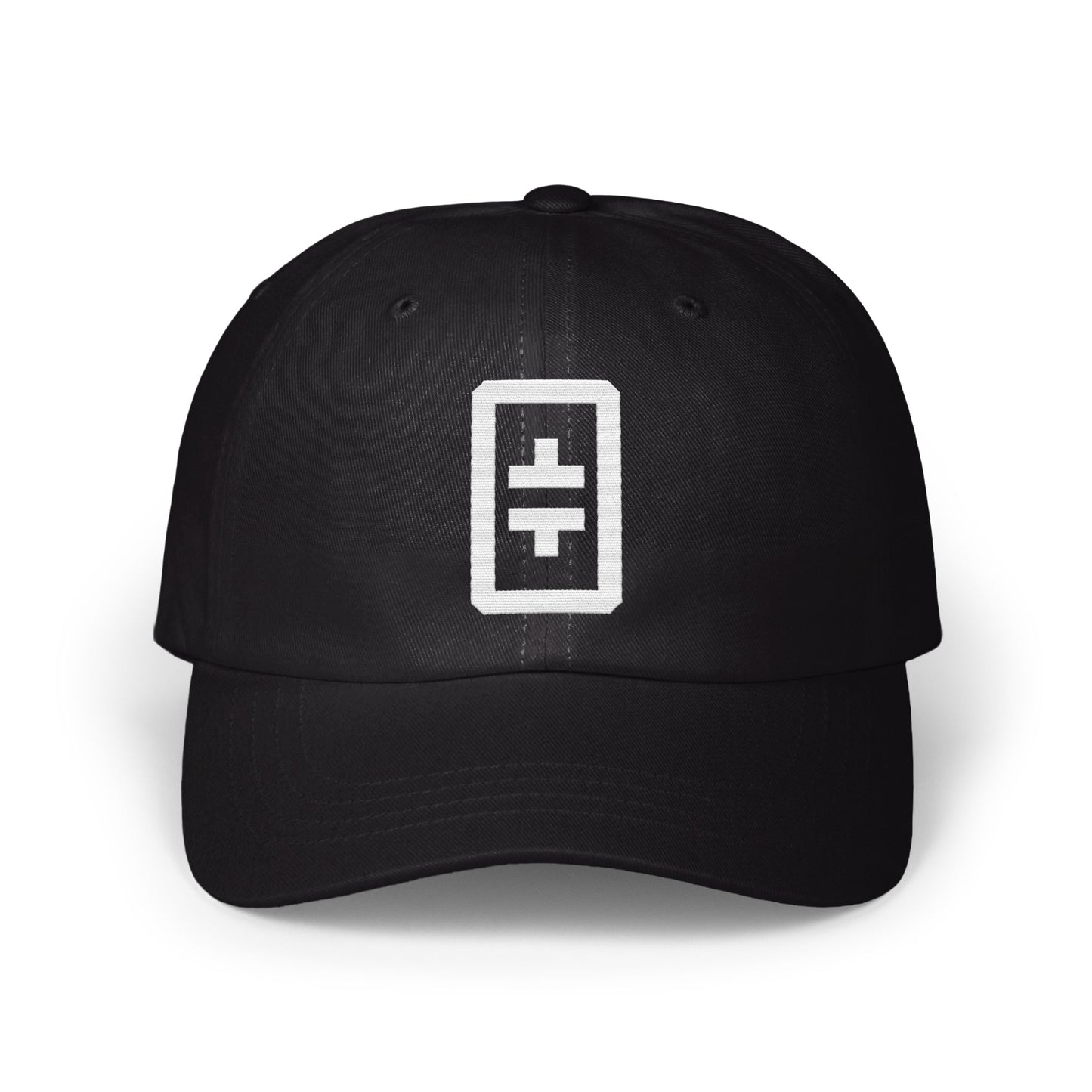 Stylish Black Baseball Cap with Unique Logo Design product