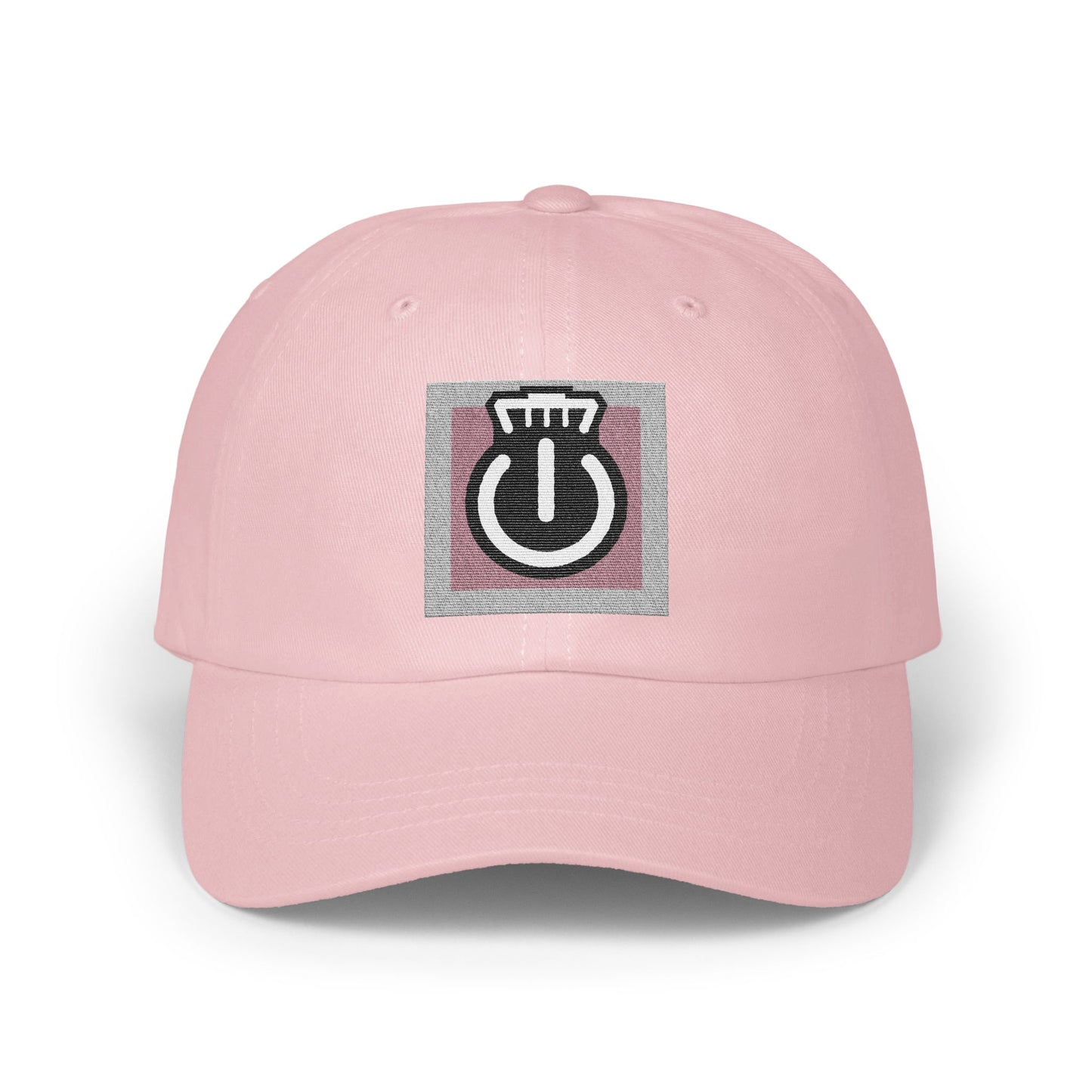 Stylish Pink Cap with Unique Logo Design Hat Product