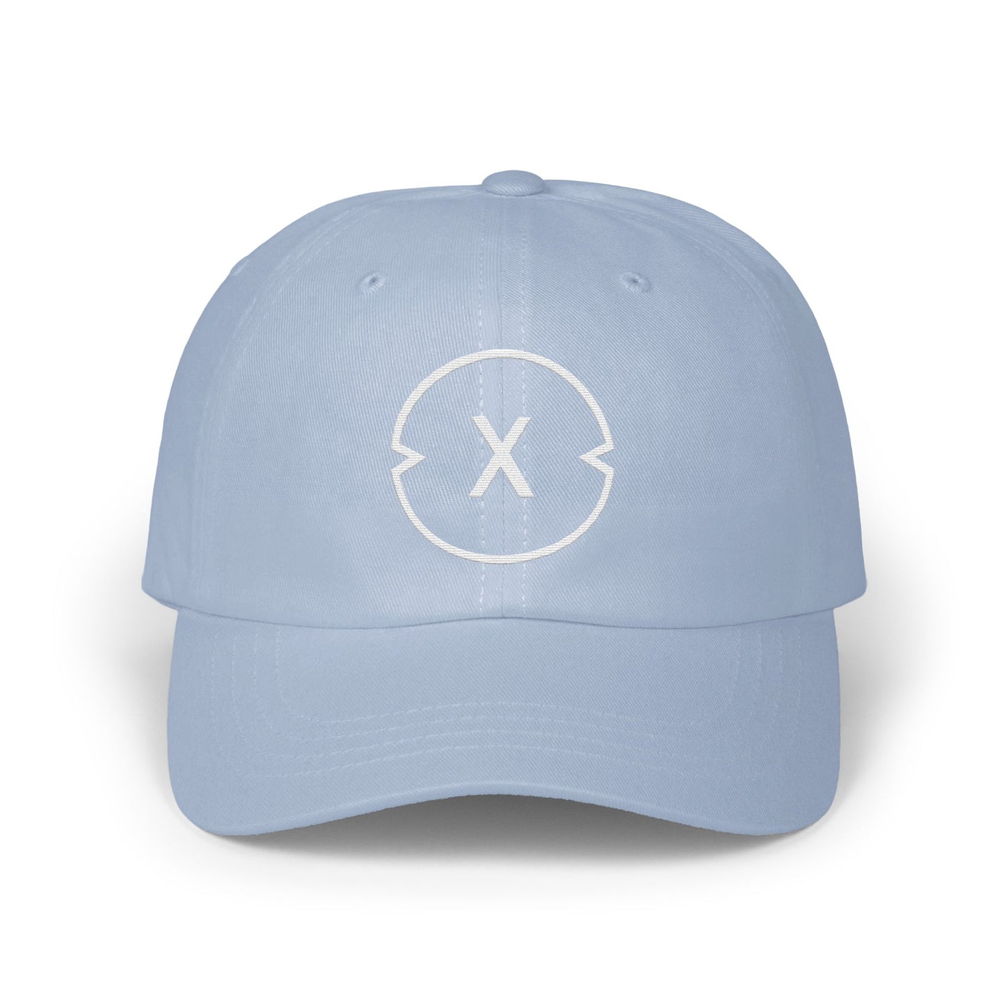 Stylish Light Blue Cap with X Logo design product type