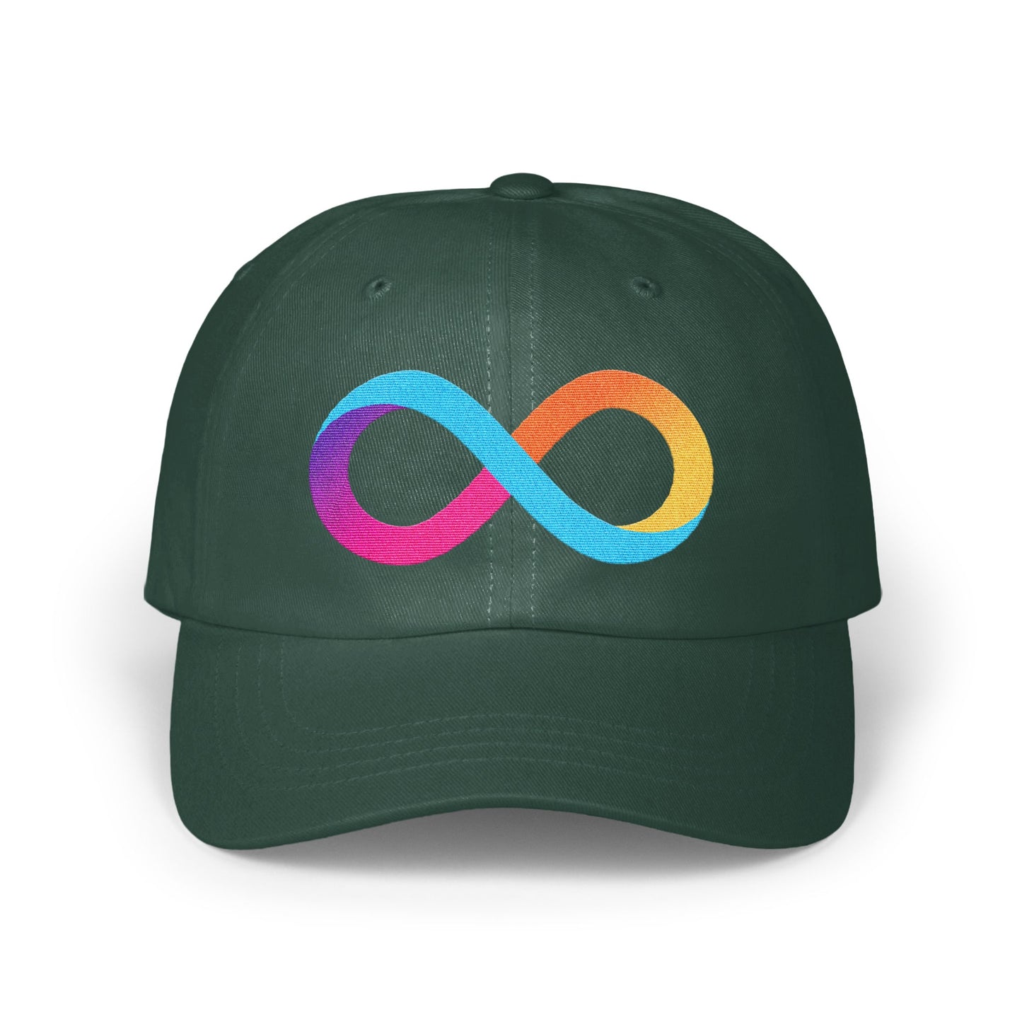 Vibrant Infinity Design Dark Green Cap Hat product
