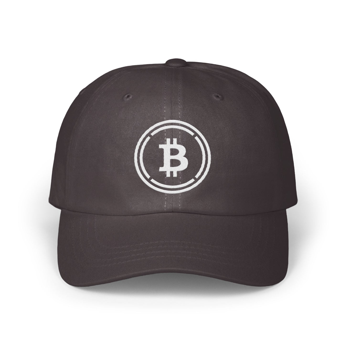 Bitcoin Logo Embroidered Adjustable Dark Cap product type