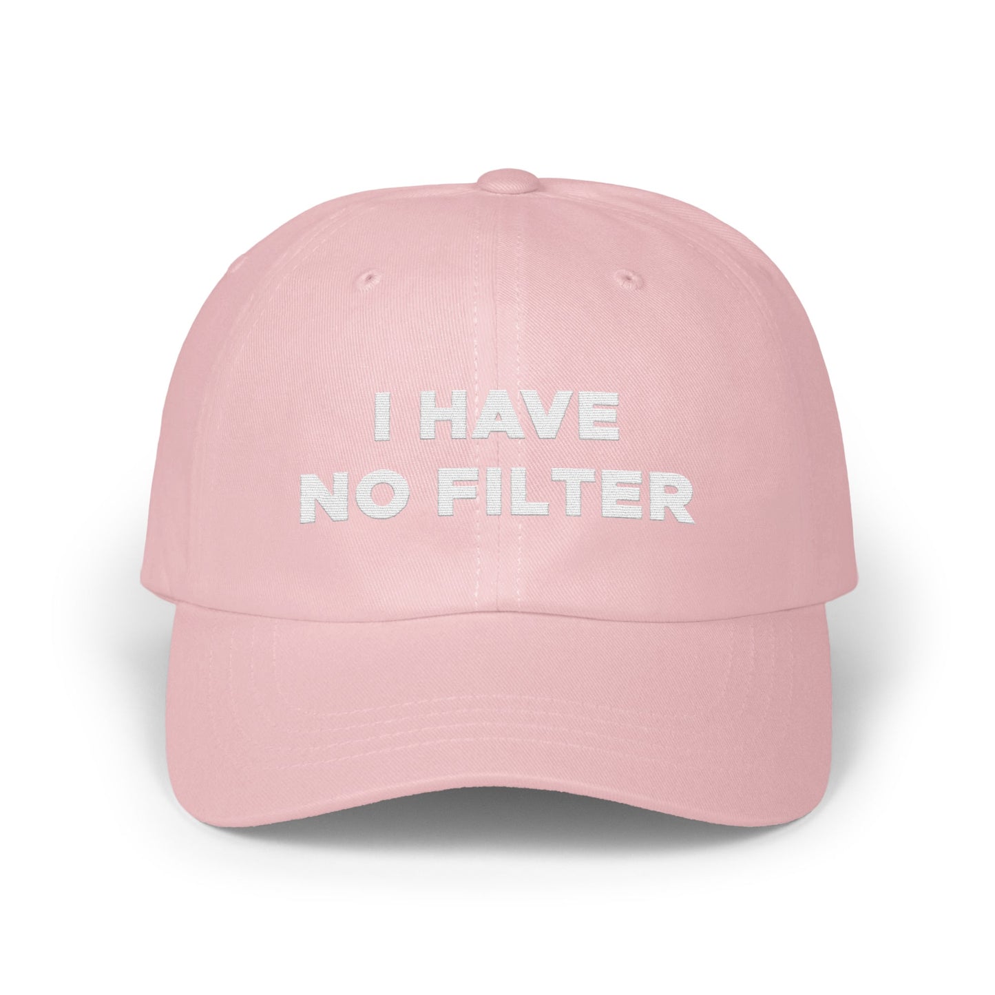I Have No Filter Embroidered Adjustable Pink Cap product