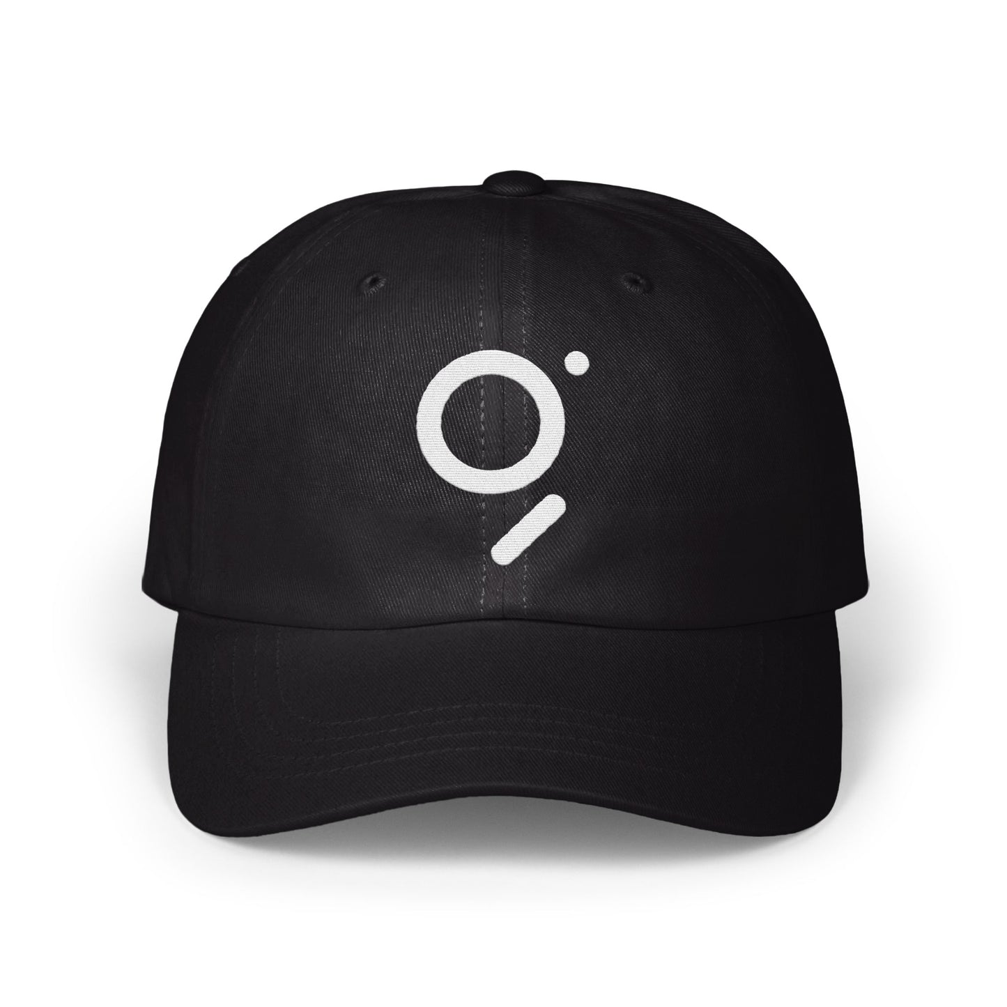 Stylish Black Hat with White Symbol design product type