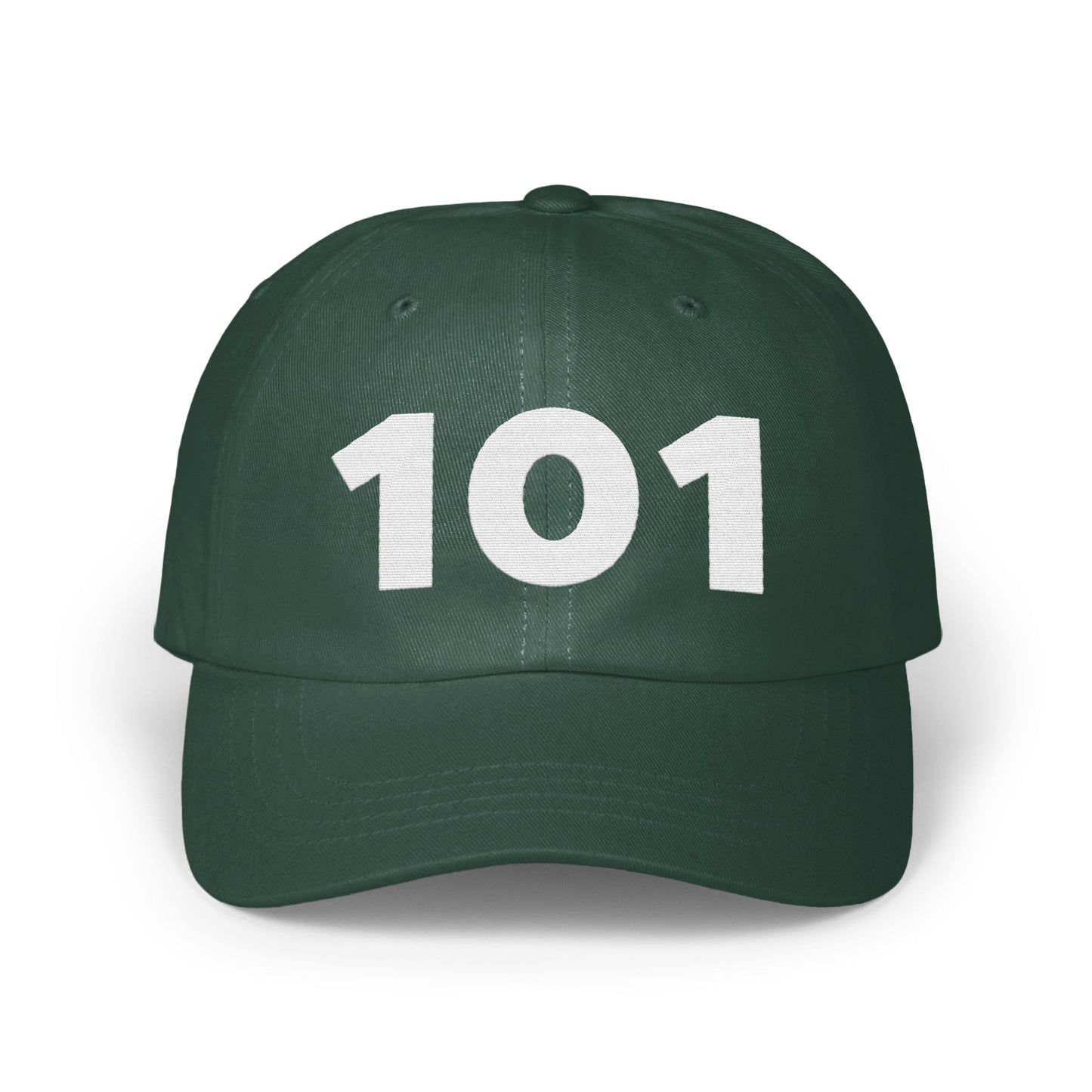 Bold Green 101 Number Design Baseball Cap product