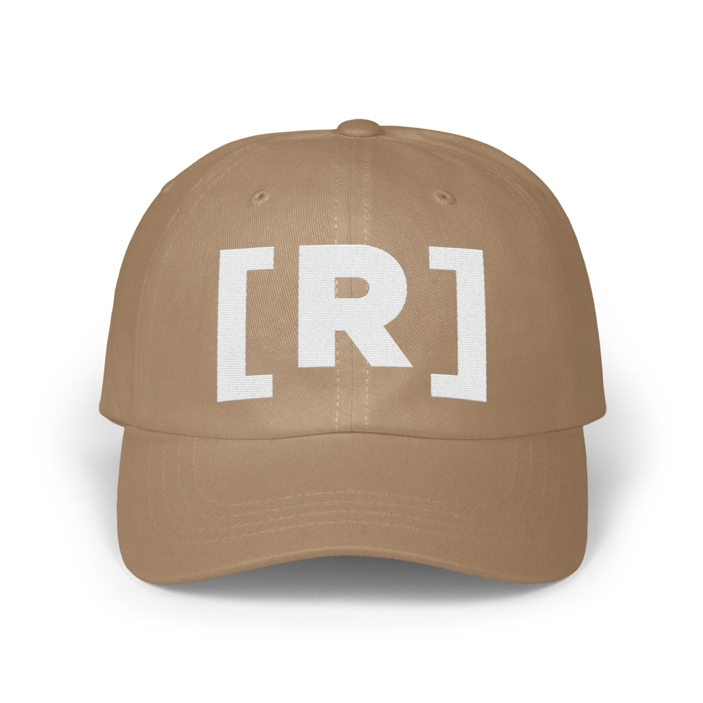 Stylish Beige Cap with Bold R Logo Hat Product