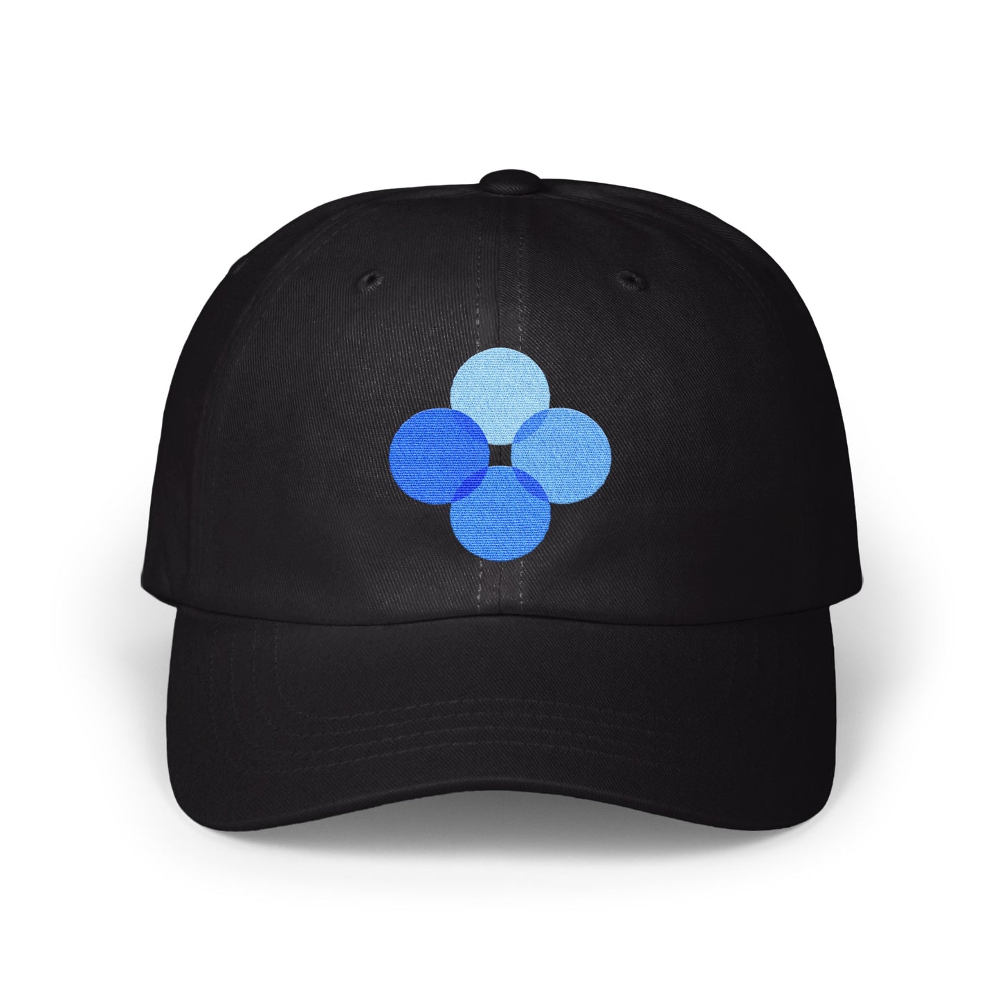 Stylish Black Cap with Blue Patterns Hat product