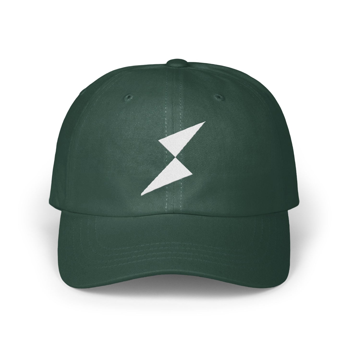 Stylish Dark Green Hat with Bold White Design Hat product