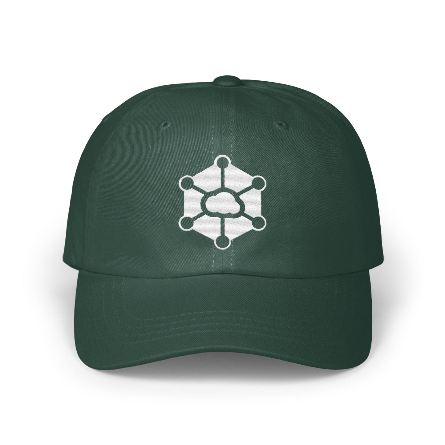 Cloud Network Graphic Design Green Hat product type