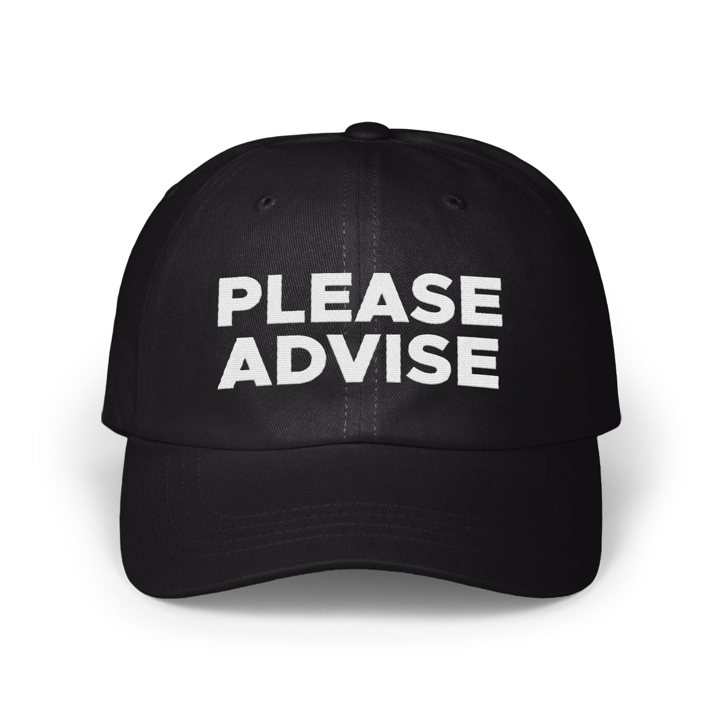 Please Advise Customizable Embroidered Hat product type
