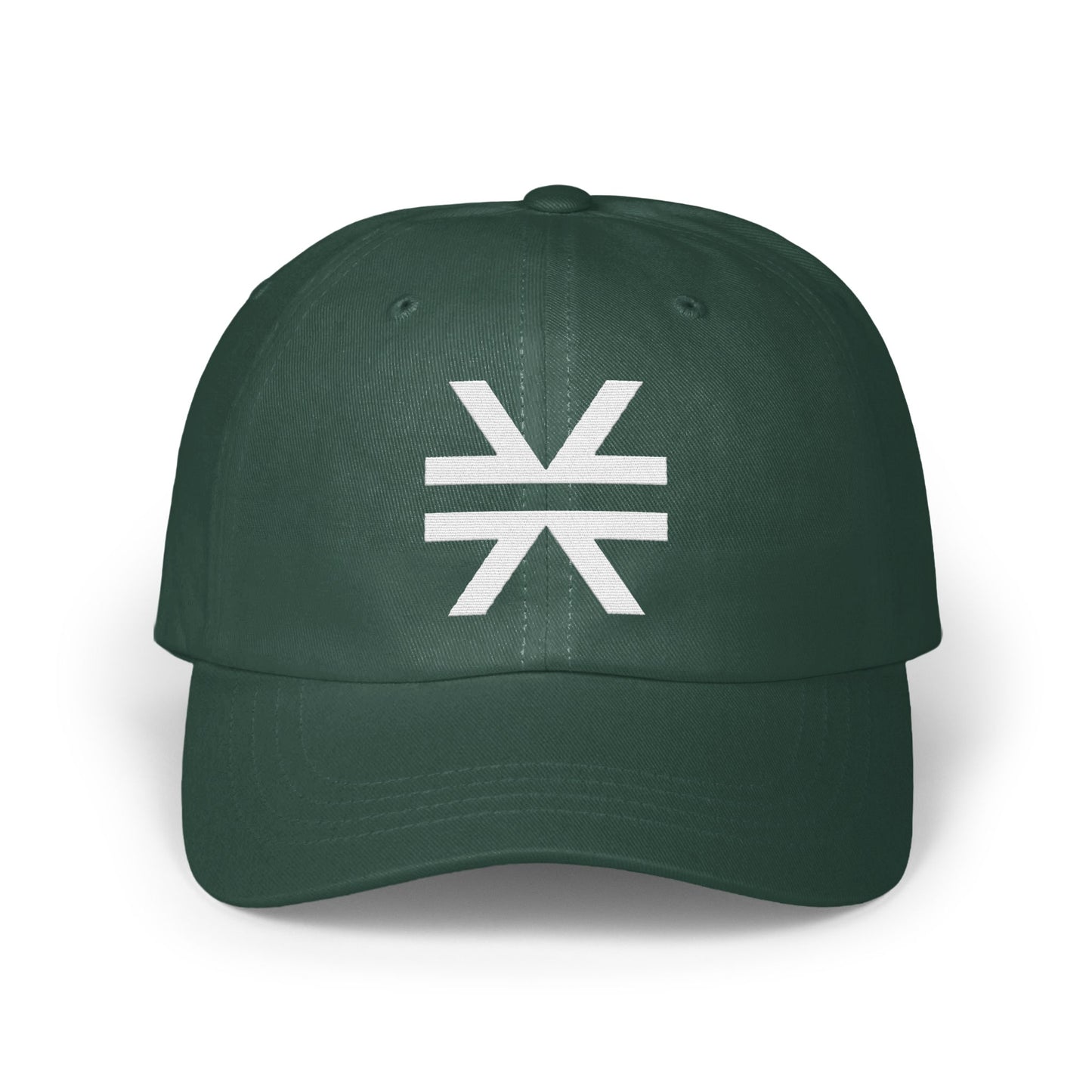 Dark Green Baseball Cap with Cool White Logo product