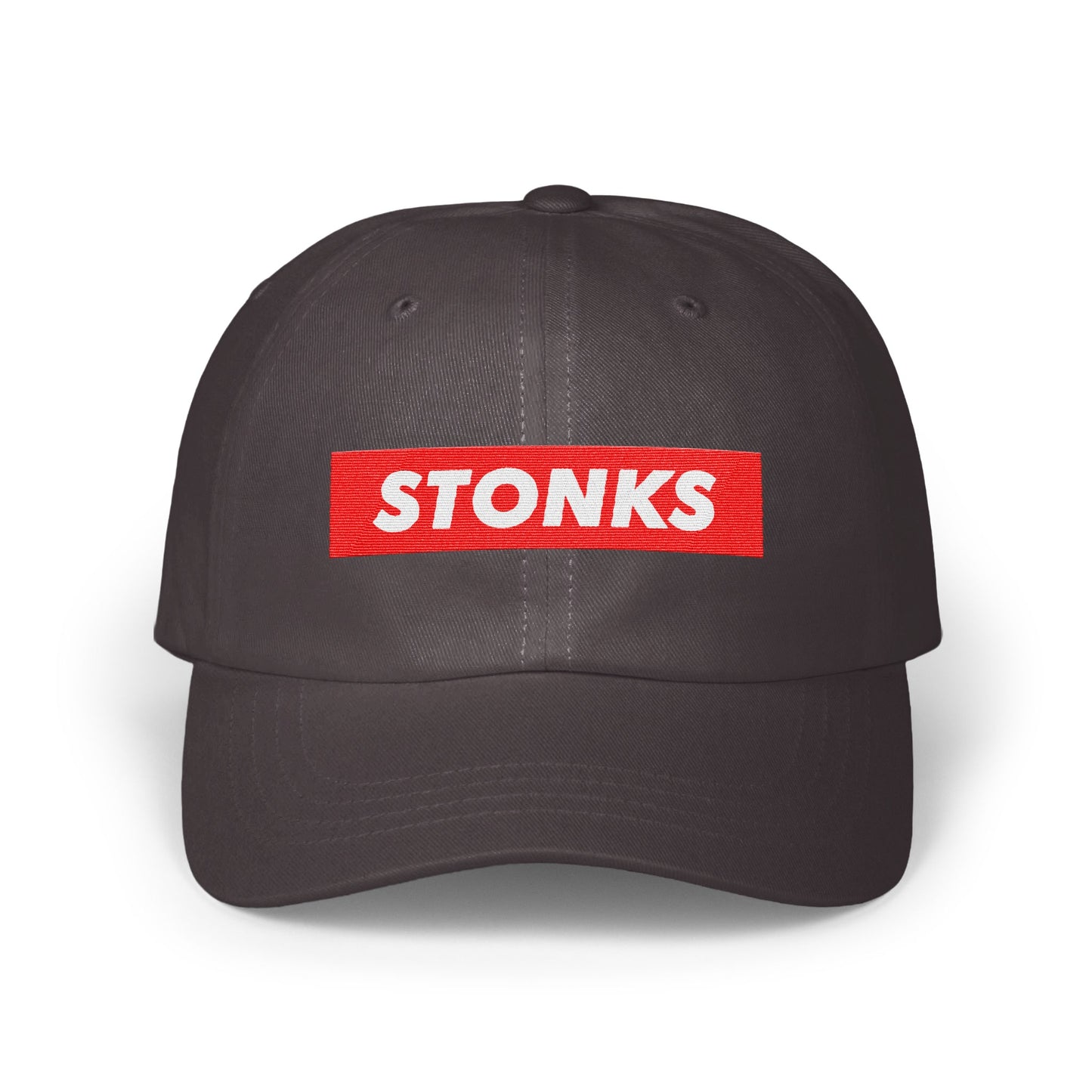 Stonks Word Printed on Front Stylish Cap product type