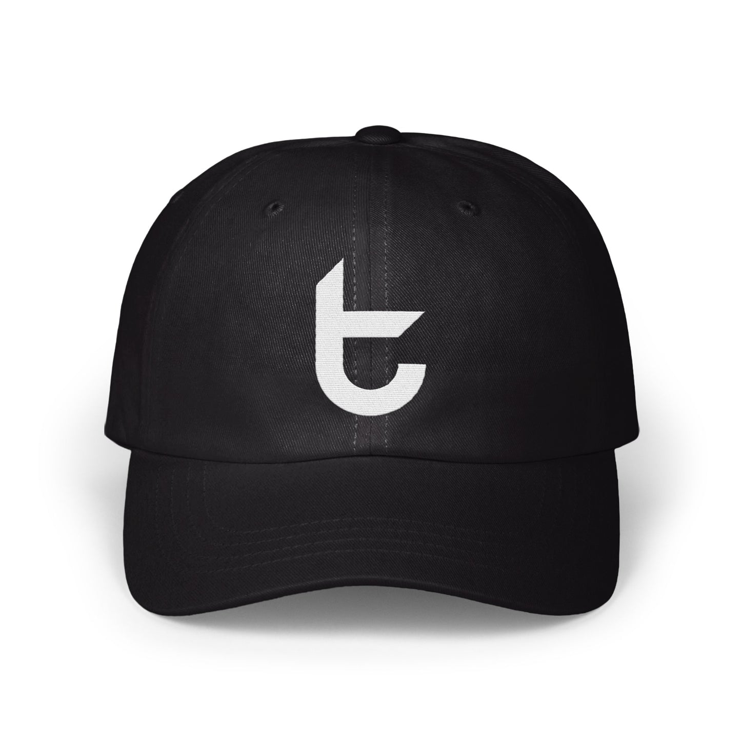Stylish Black Baseball Cap with Bold White Lettering product