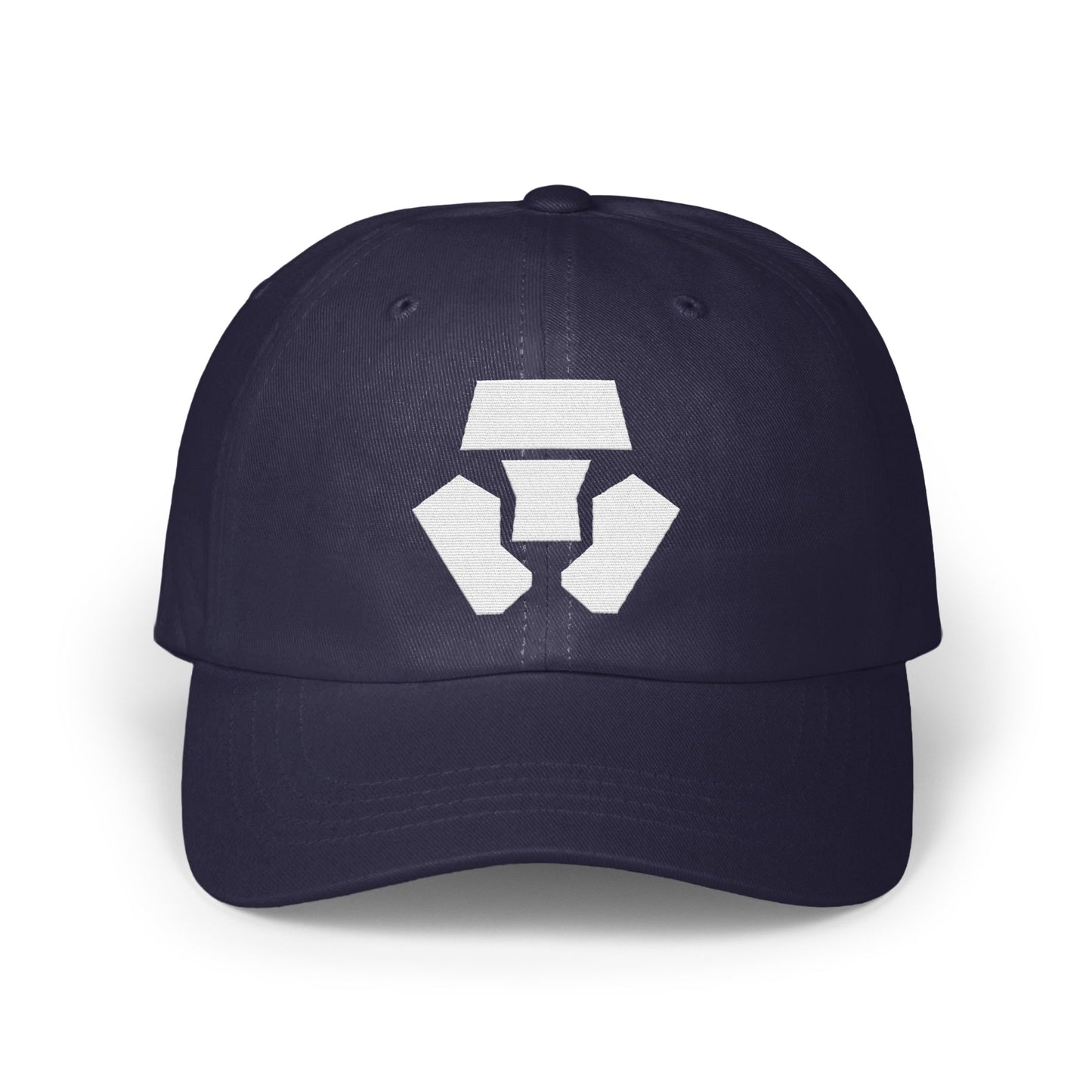 Stylish Dark Blue Hat with White Graphic Logo product type