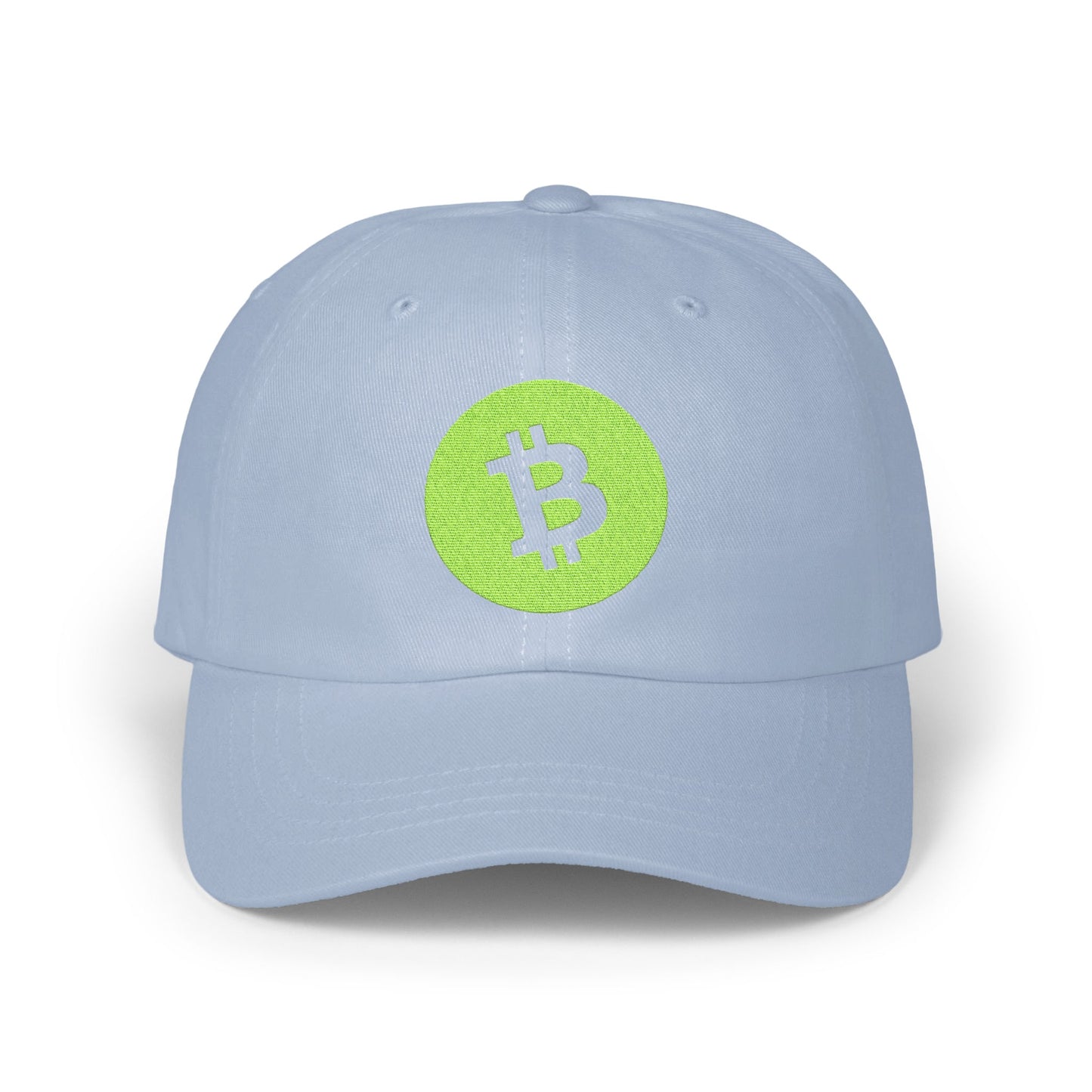 Stylish Blue Bitcoin Logo Embroidered Cap product