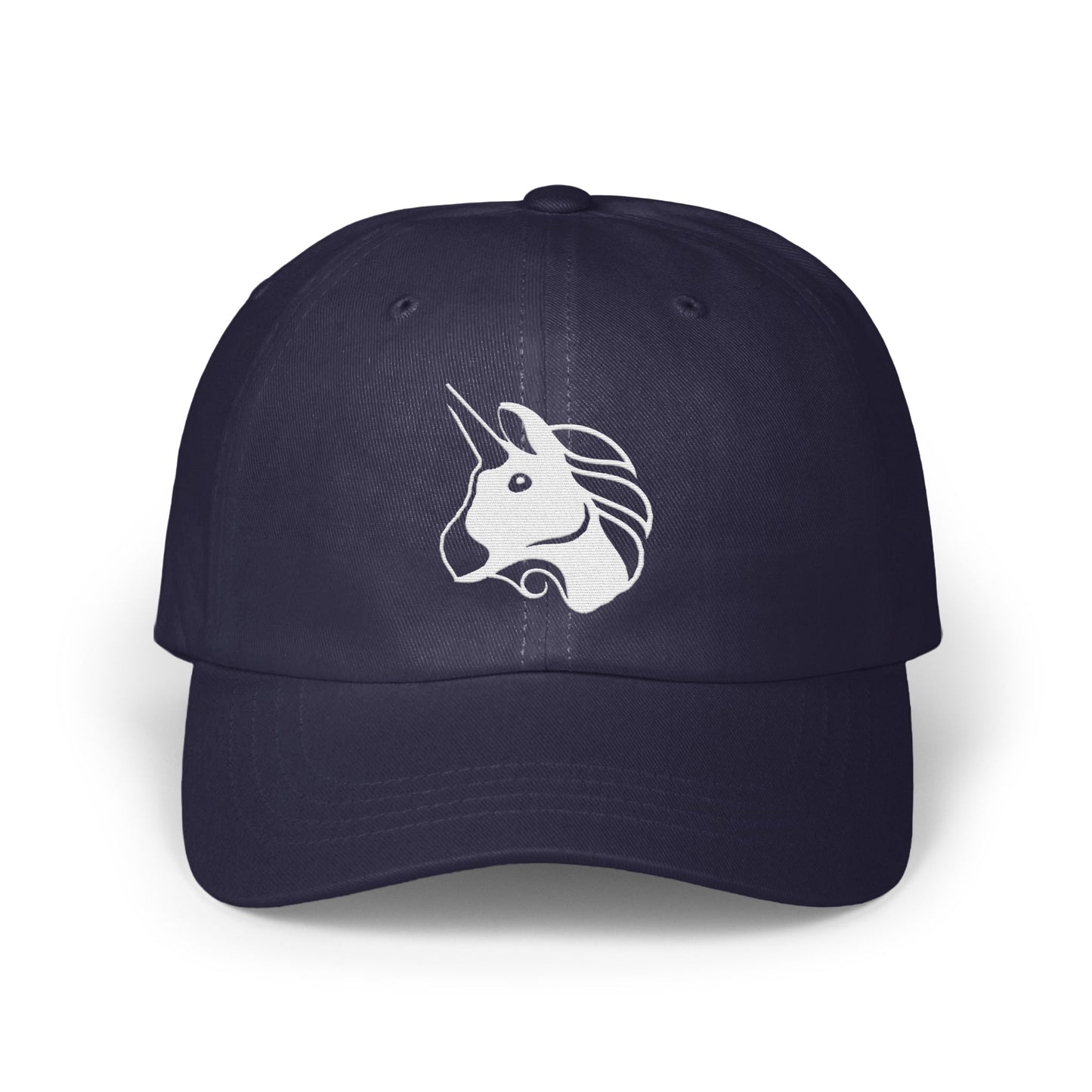 Majestic Unicorn Embroidered Dark Navy Cap product type