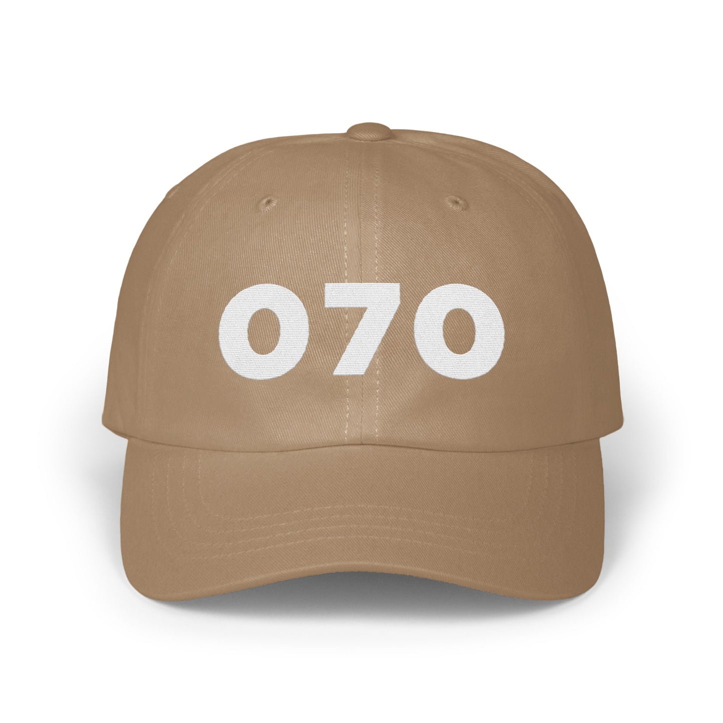 Minimalist Beige Cap with Bold 070 Design Hat product