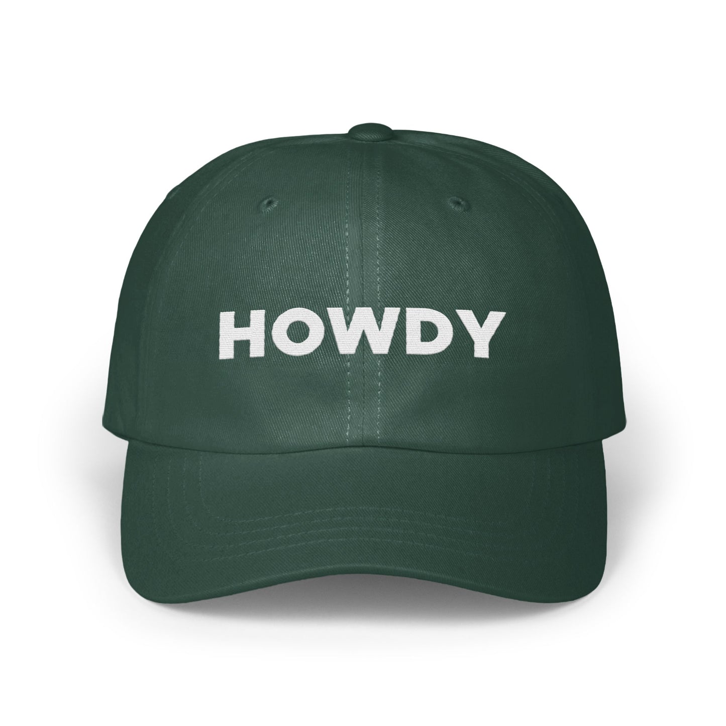 Howdy Greeting Embroidered Green Cap product type