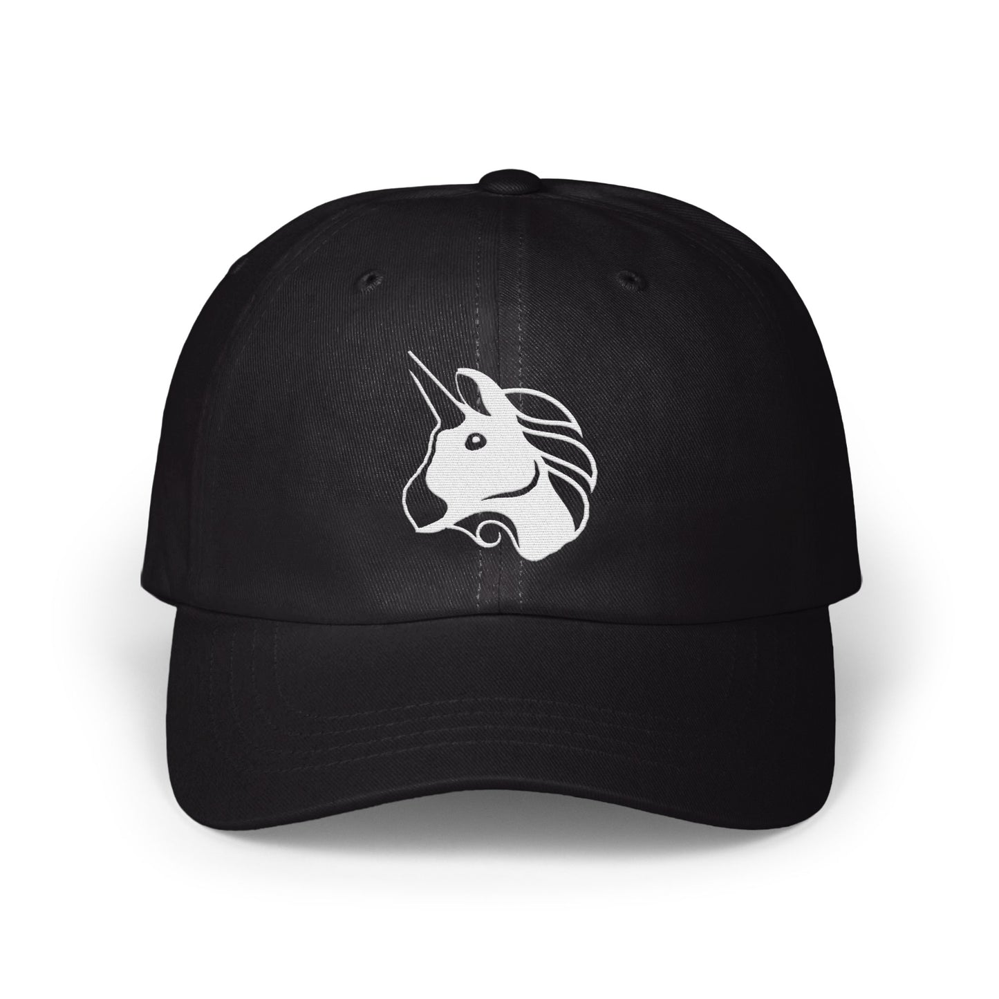 Unicorn Embroidered Black Baseball Cap product type