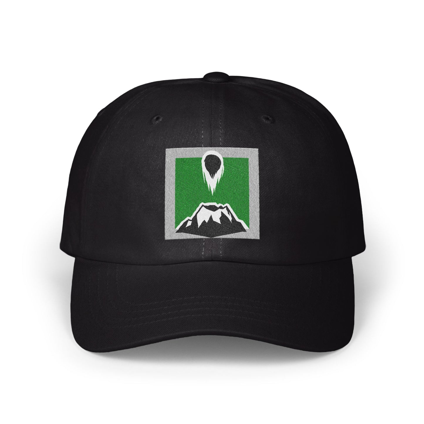 Green and White Mountain Design Black Hat product type