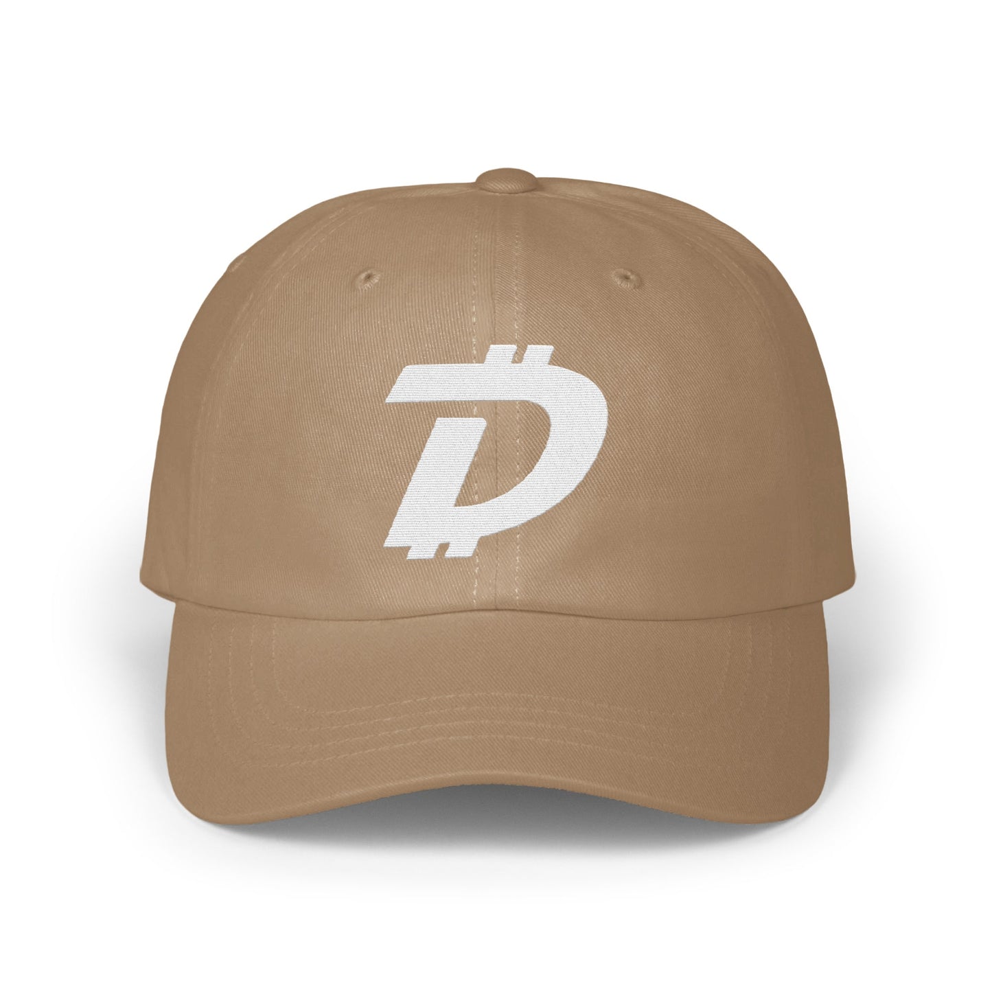 Stylish Beige Baseball Cap with White Logo Hat product