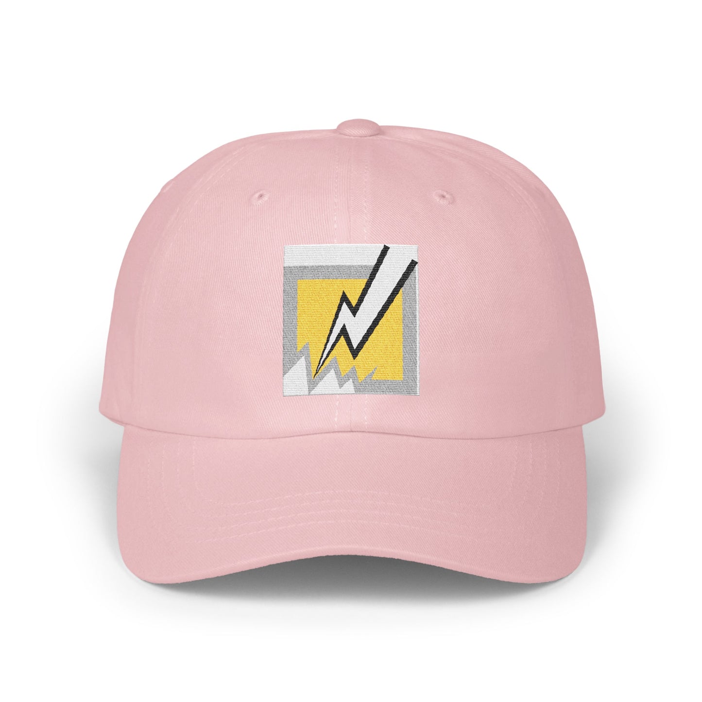 Stylish Pink Cap with Lightning Bolt Design Cap