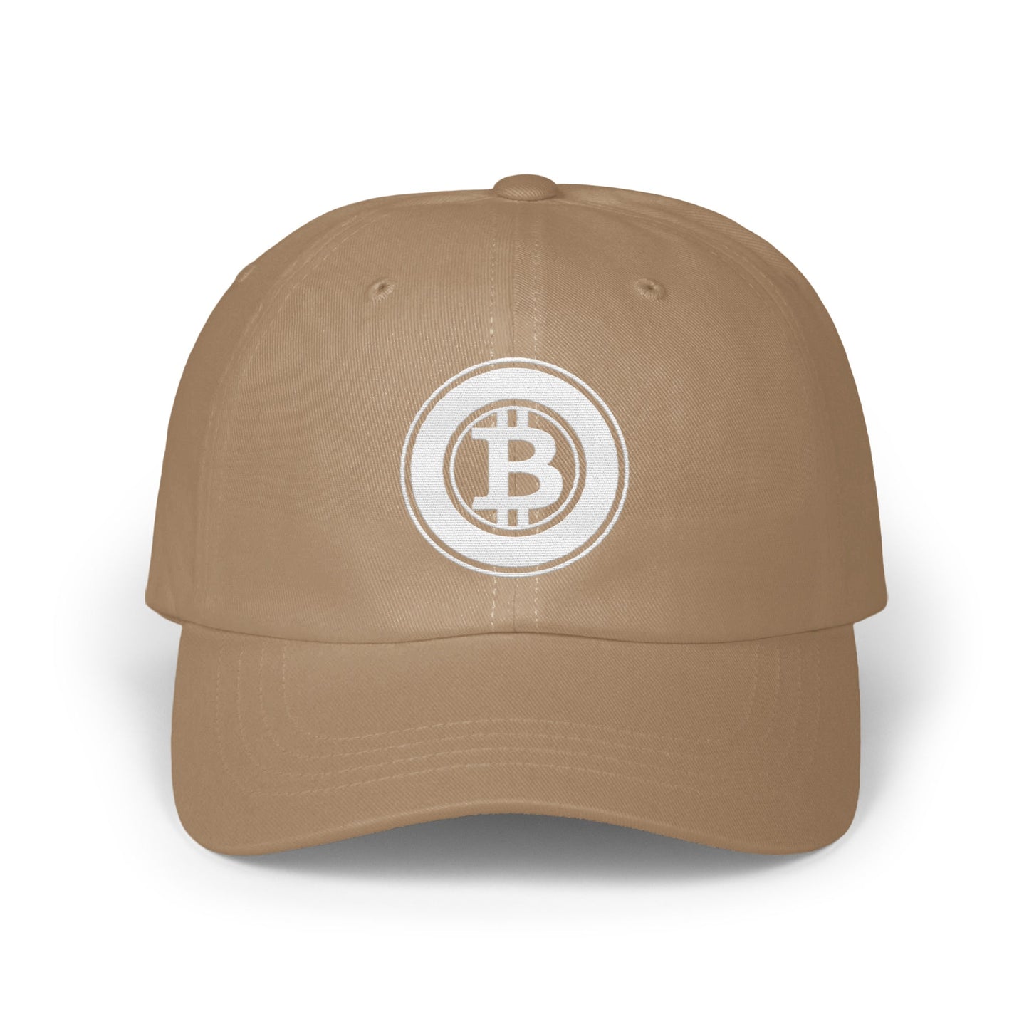 Bitcoin Logo Embroidered Brown Baseball Cap product