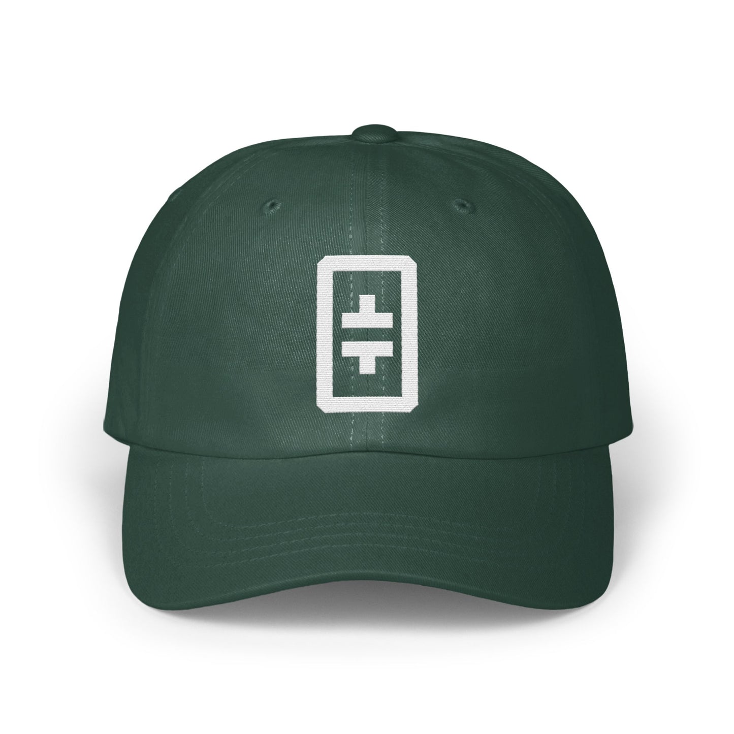 Stylish Dark Green Hat with Symbolic Design product type