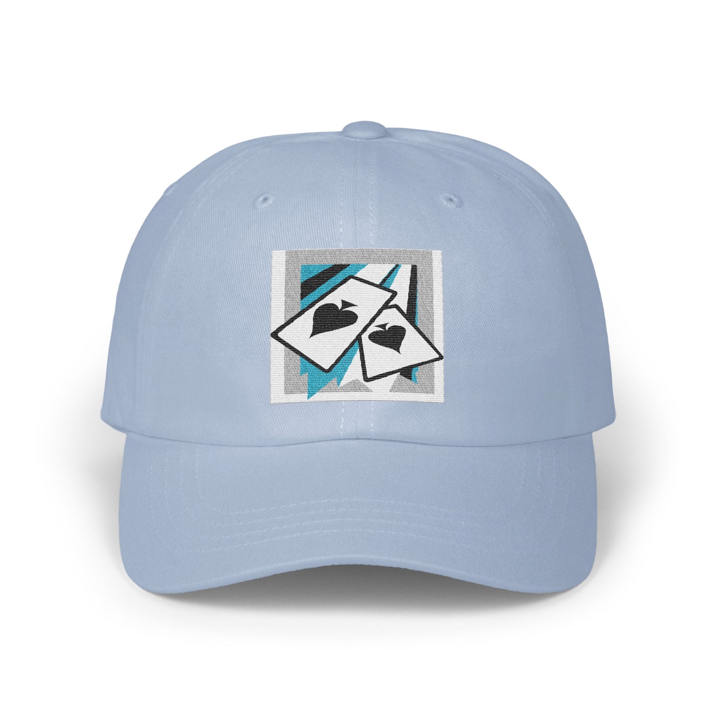 Poker Card Design Light Blue Baseball Cap product
