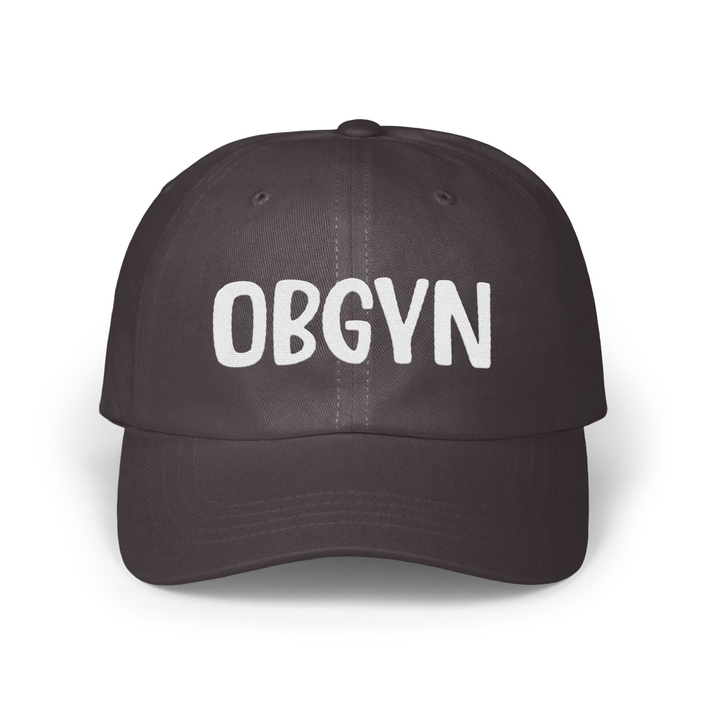 OBGYN Text Embroidered Black Baseball Cap product