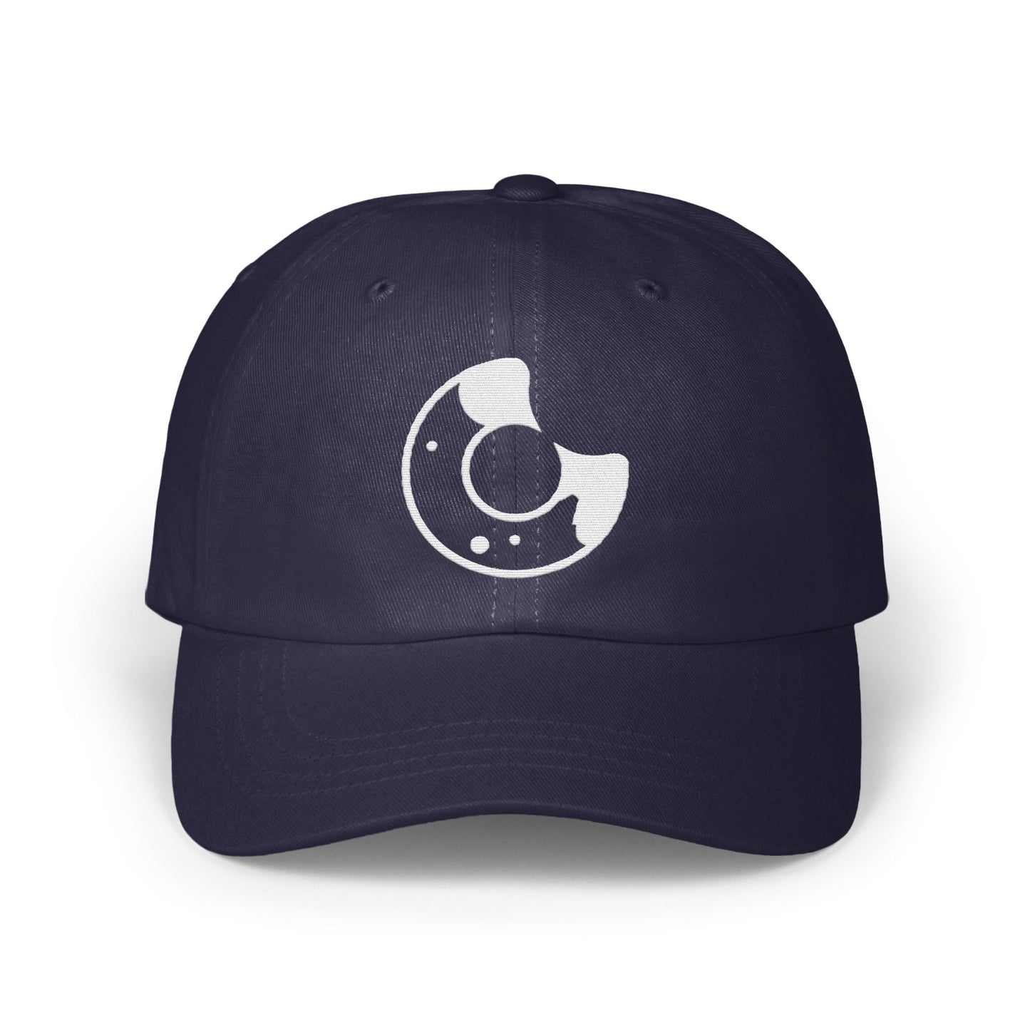 Navy Blue Cap with White Donut Design Product Type