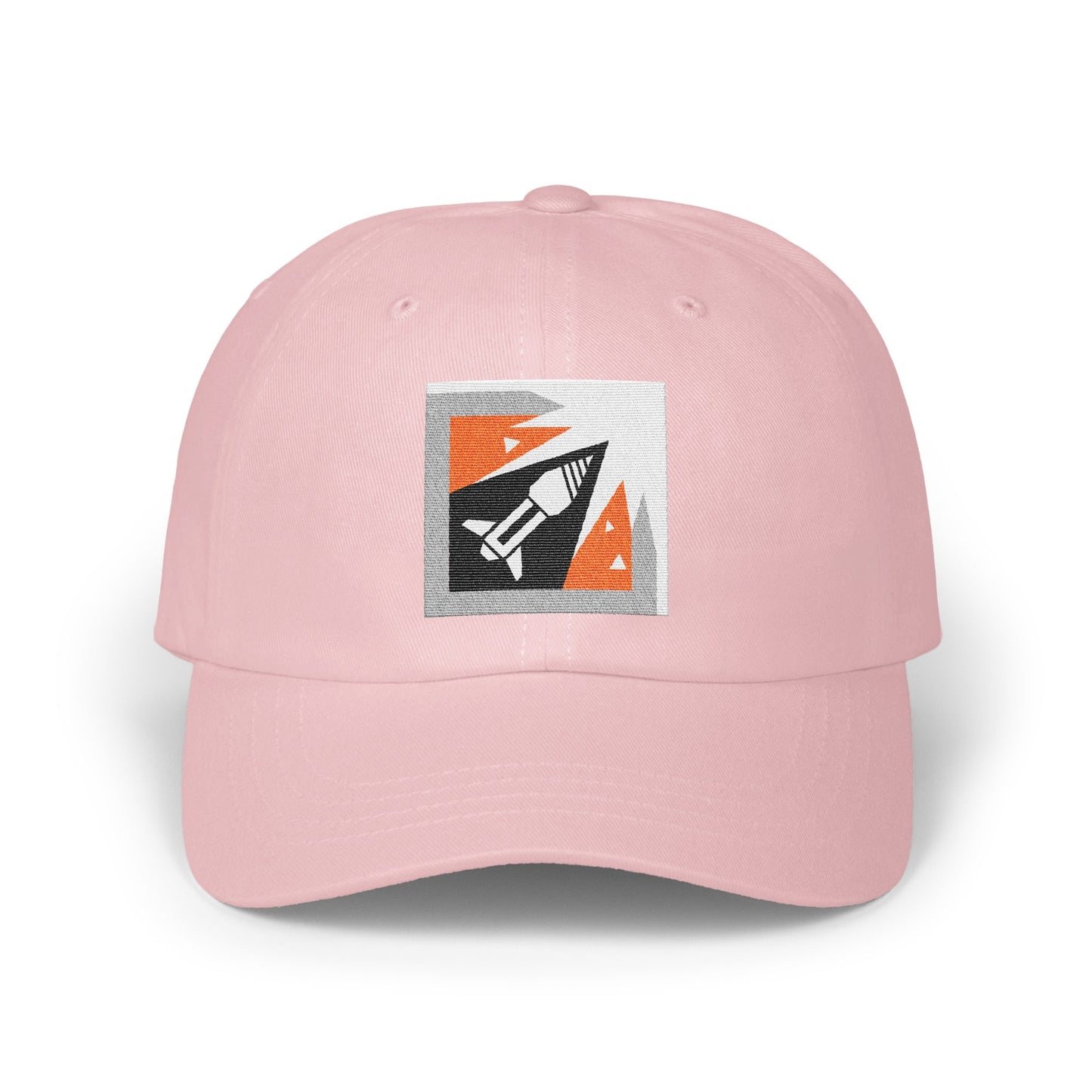 Rocket Illustration on Pink Baseball Cap product