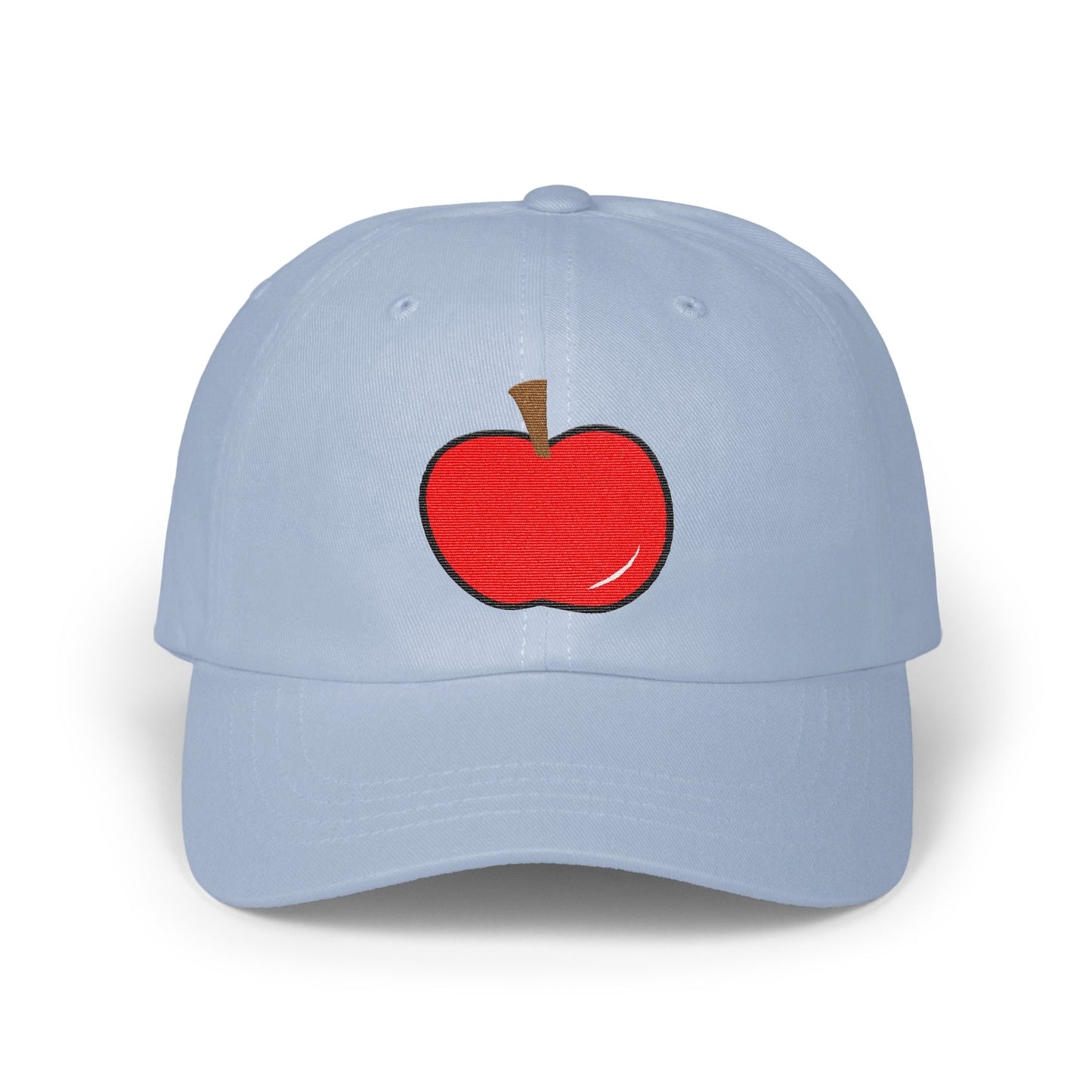 Light Blue Hat with Red Apple Embroidery product