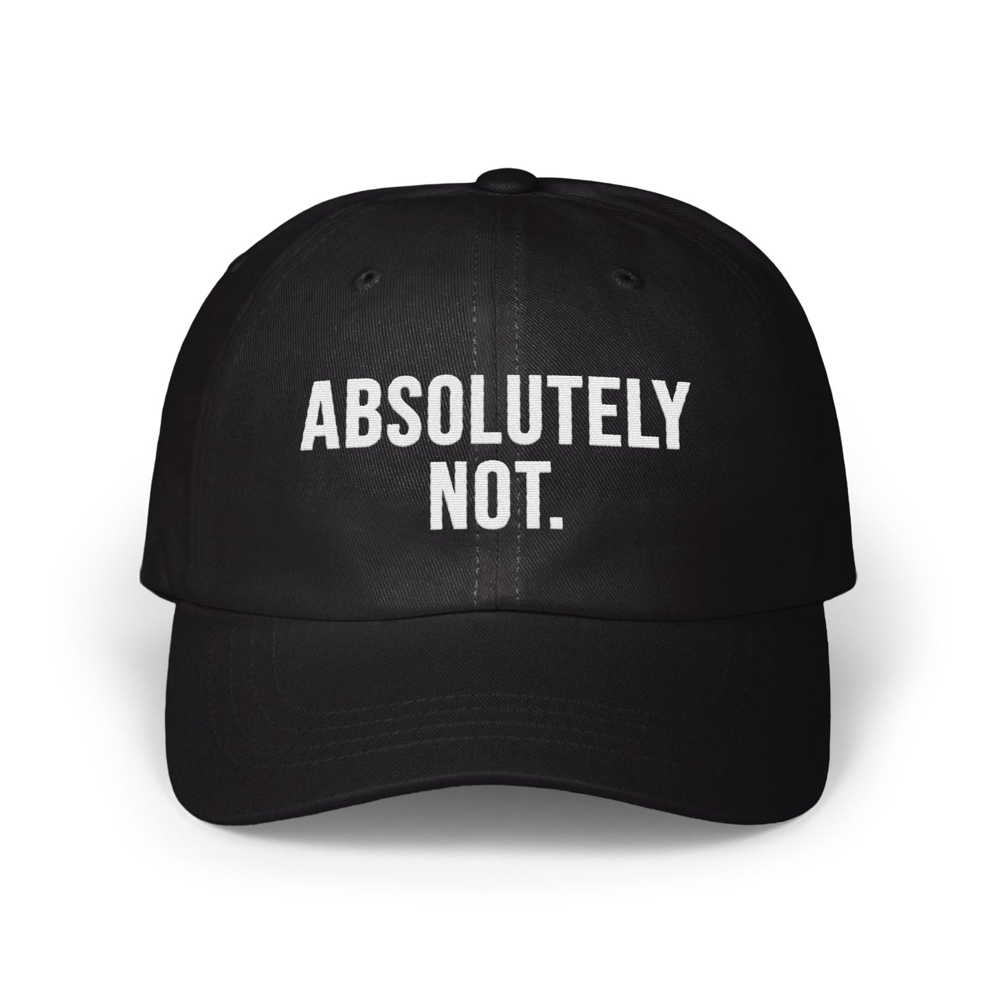 Absolutely Not Statement Black Cap product type
