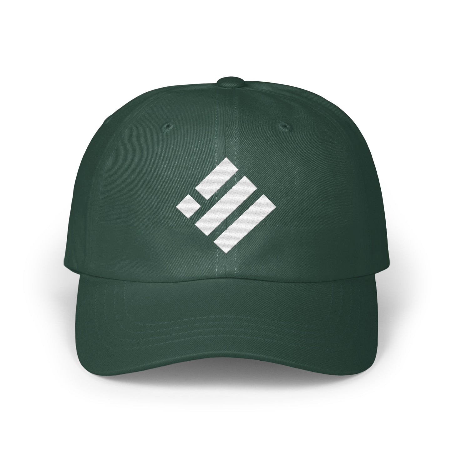 Modern Green Cap with White Geometric Design product
