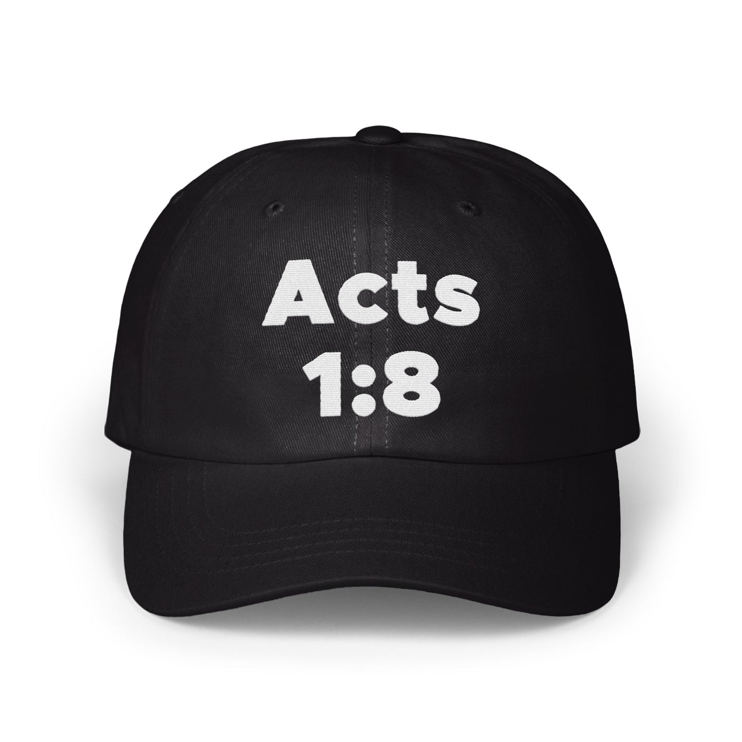 Acts 1:8 Black Dad Hat Stylish Baseball Cap product type